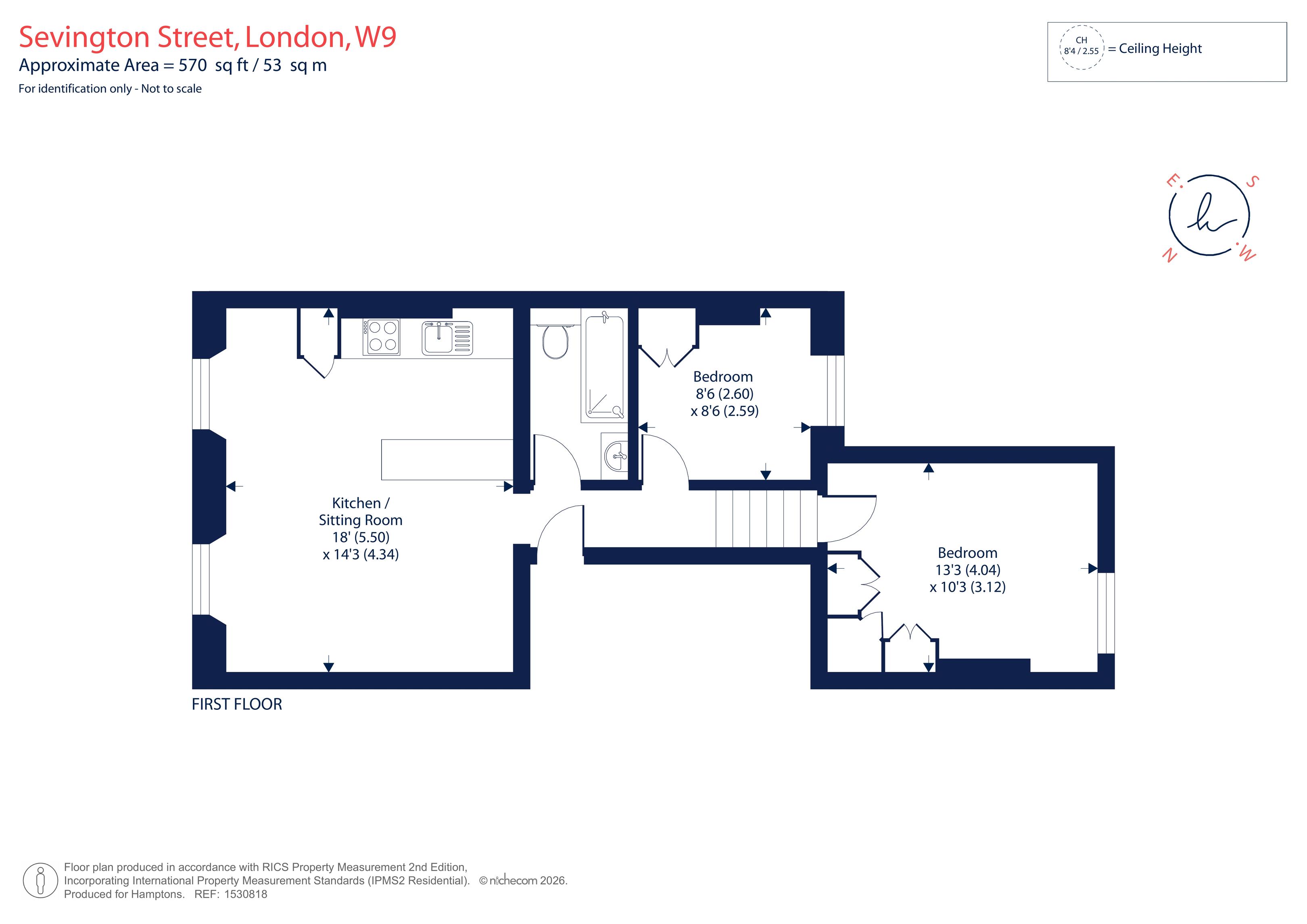 Flat 3, 5, Sevington Street, London floorplan