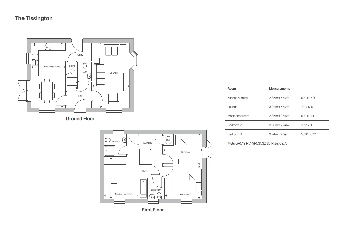 The Tissington, Plot 5, Butt Lane, Nottingham floorplan
