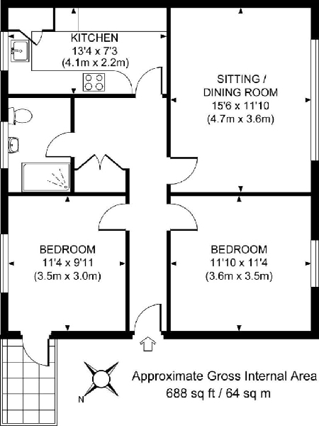 2 Bedrooms Flat to rent in Weald Drive, Crawley, West Sussex. RH10