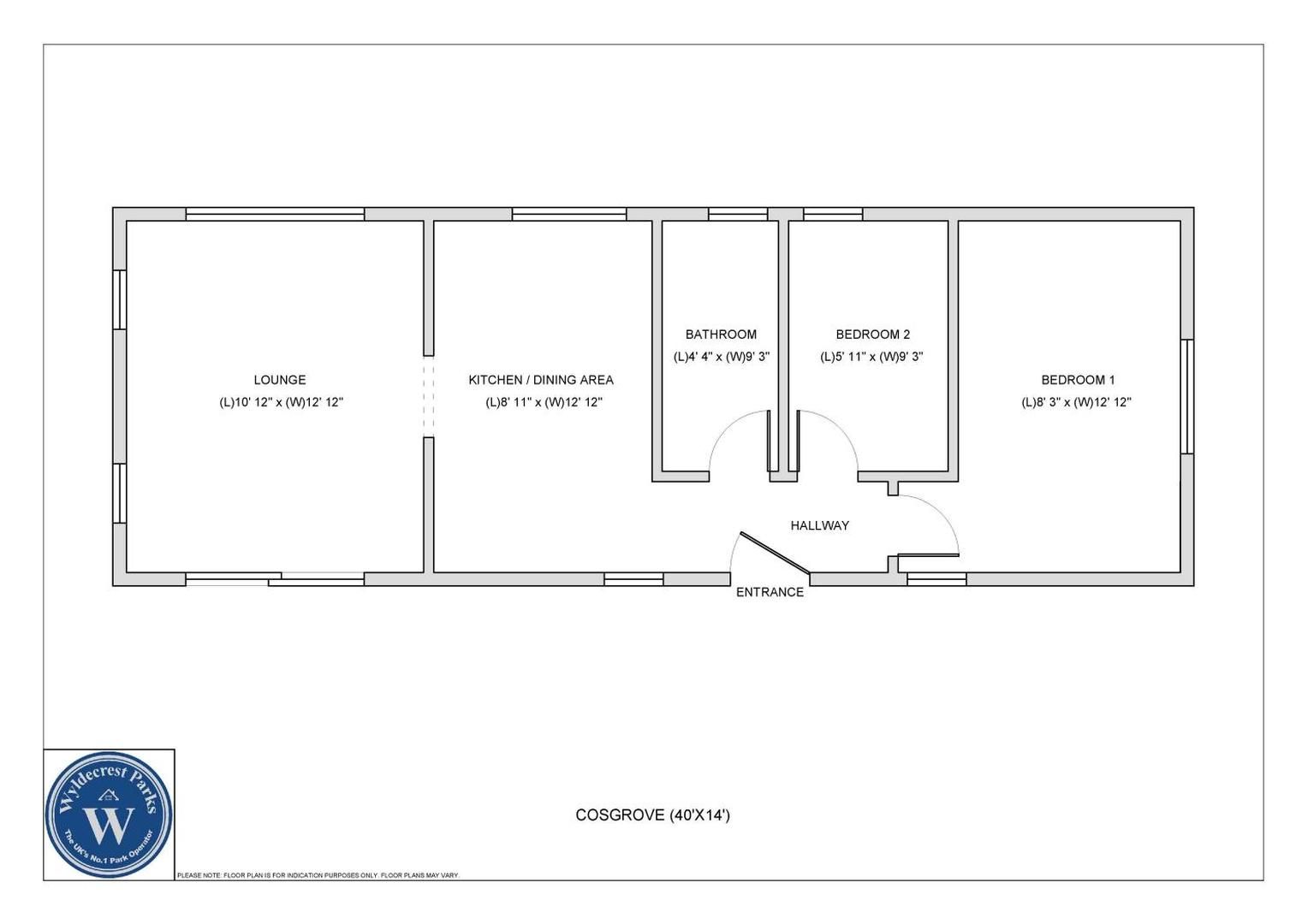 1, Colliery Lane, Gladstone Way, Deeside floorplan
