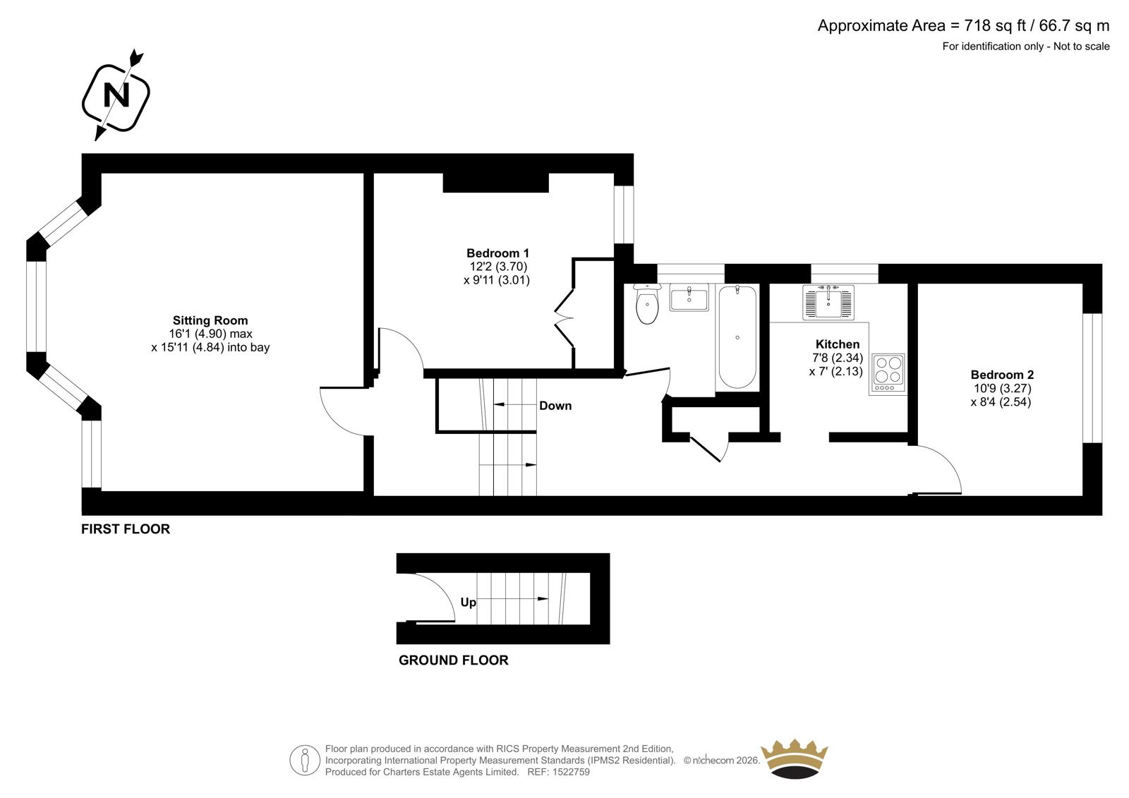 Flat 2, 14, York Road, West Sussex floorplan