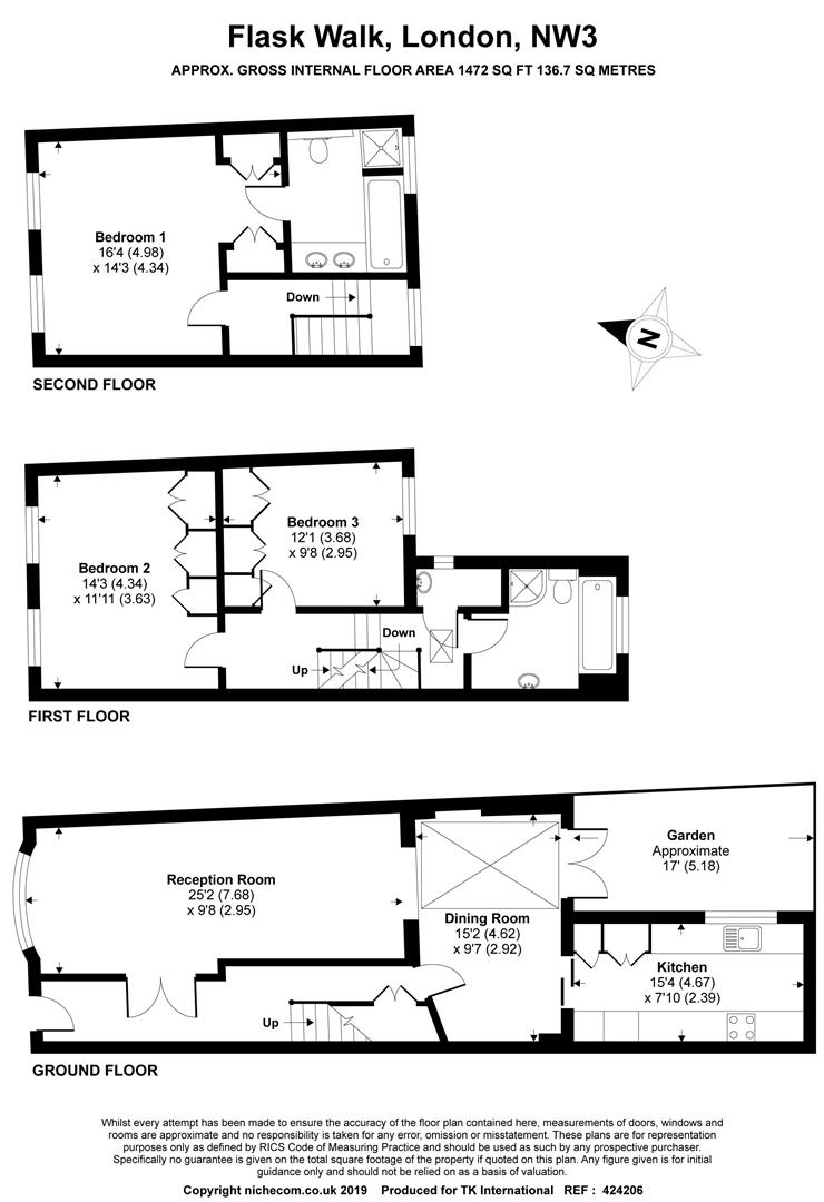 3 Bedrooms  to rent in Flask Walk, London NW3