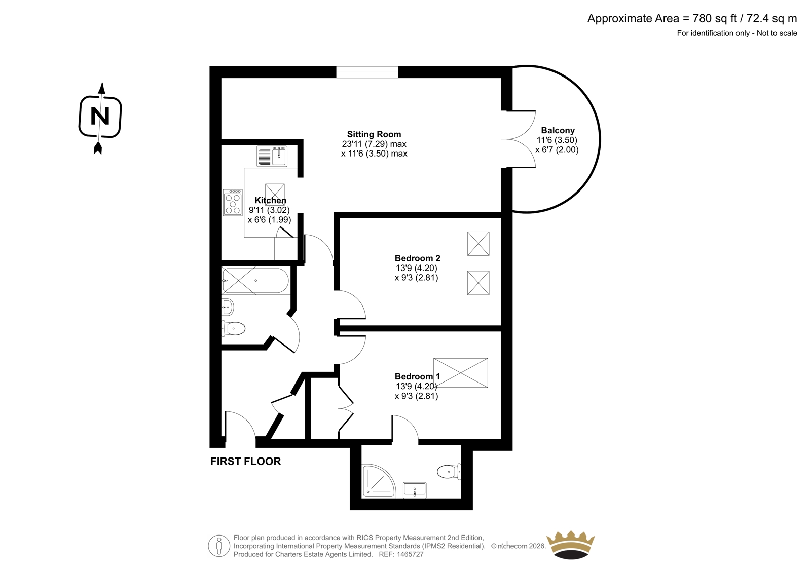 Flat 13, Rowan House, 17, Hulse Road, Hampshire floorplan