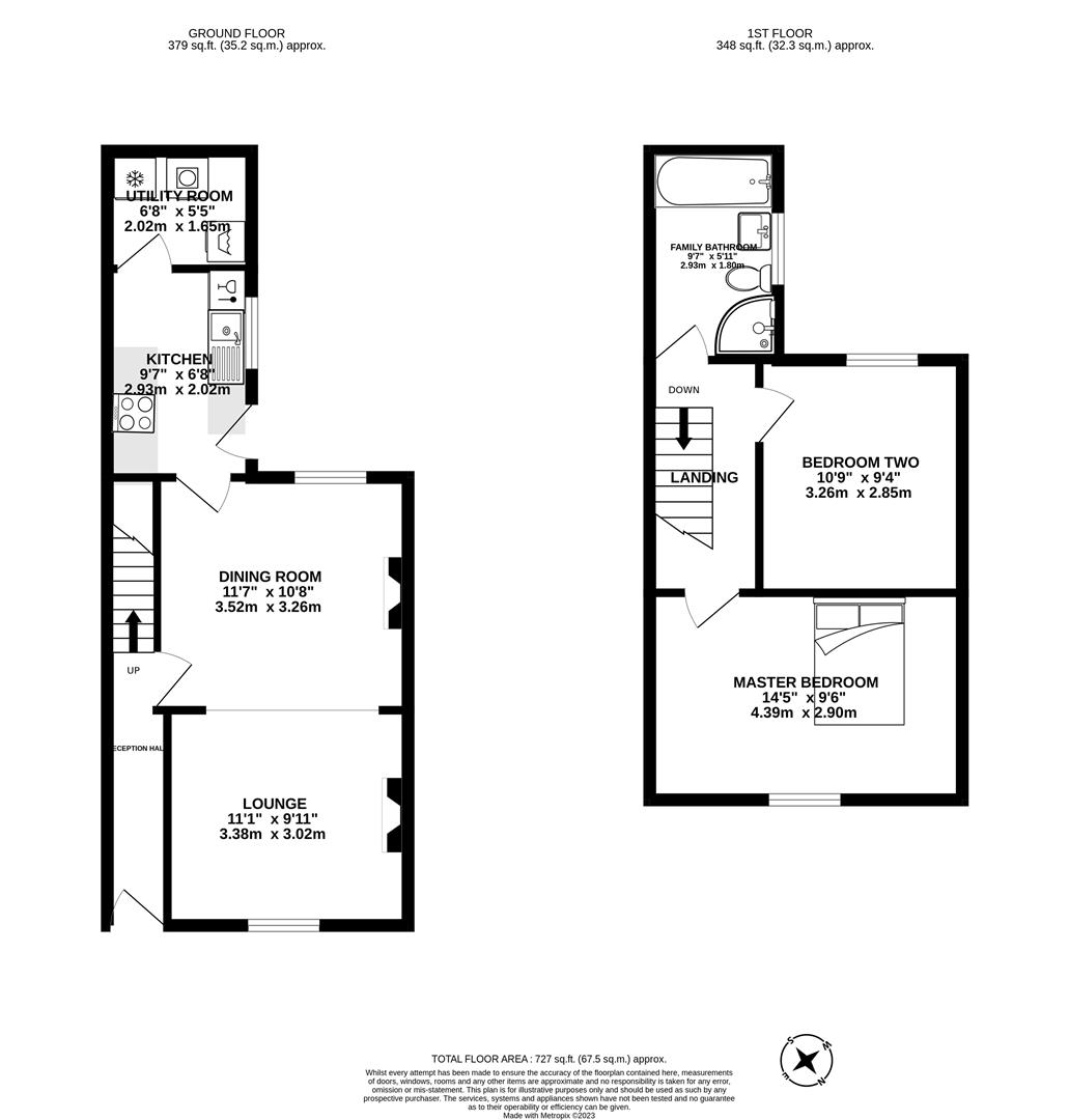 Albert Terrace, Higher Walton, Preston PR5, 2 bedroom terraced house