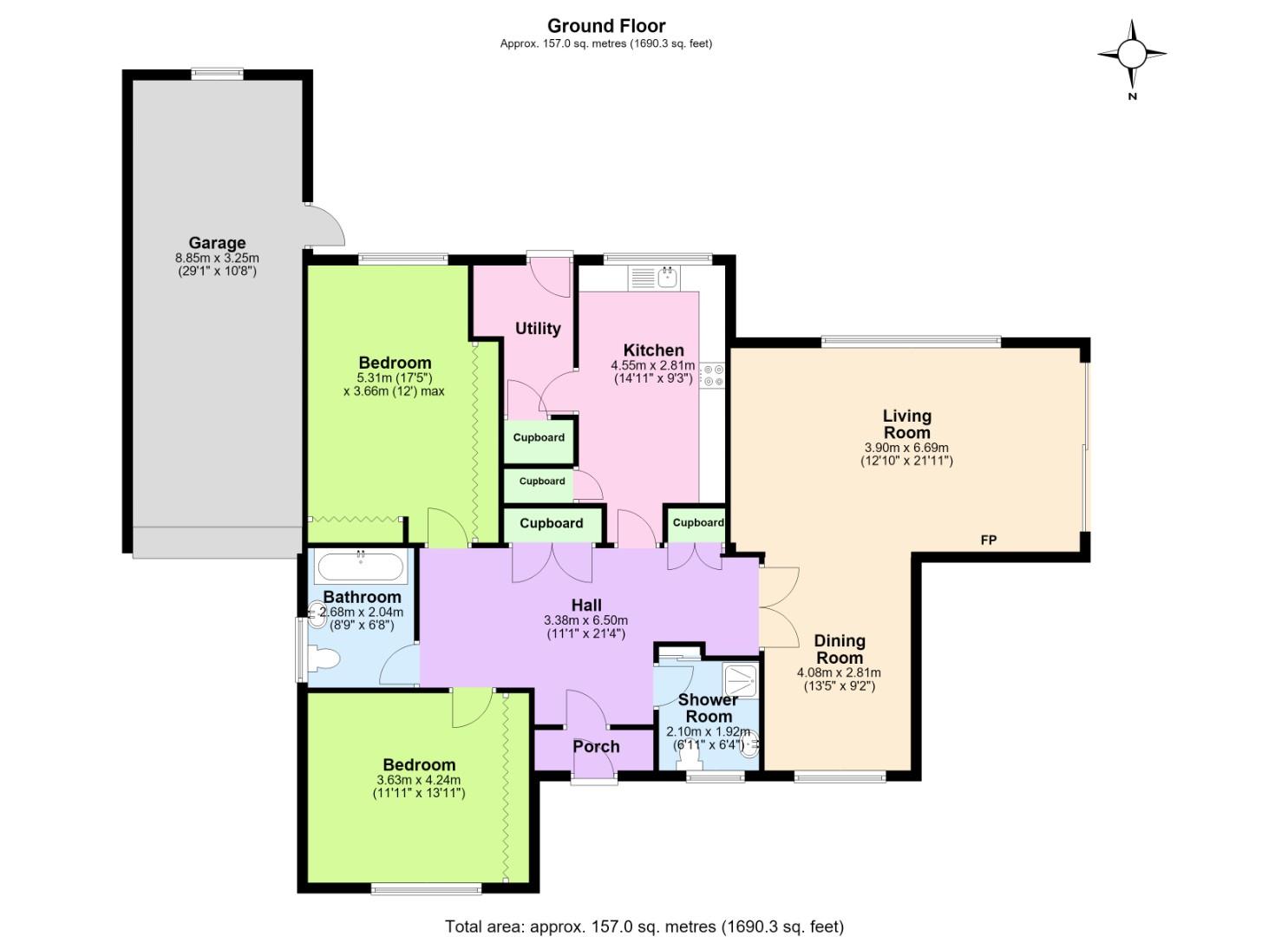 13, The Leys, Nottingham floorplan