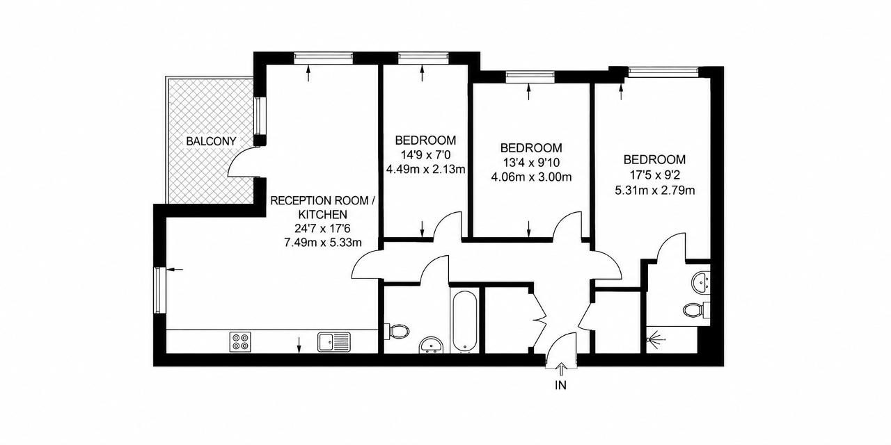 54 Bellow House, Gayton Road, London floorplan