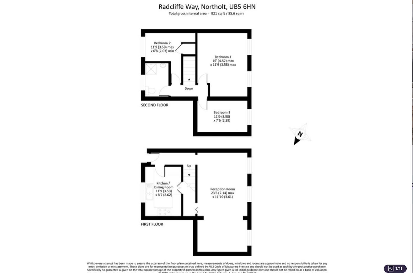 239, Radcliffe Way, Northolt floorplan