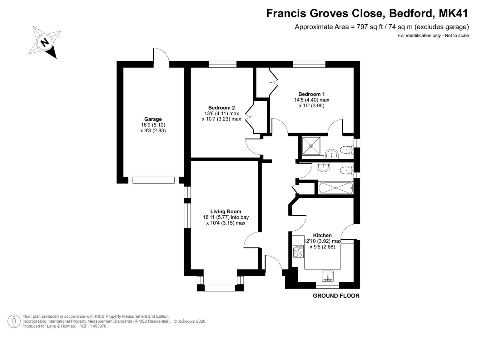 38, Francis Groves Close, Bedford floorplan
