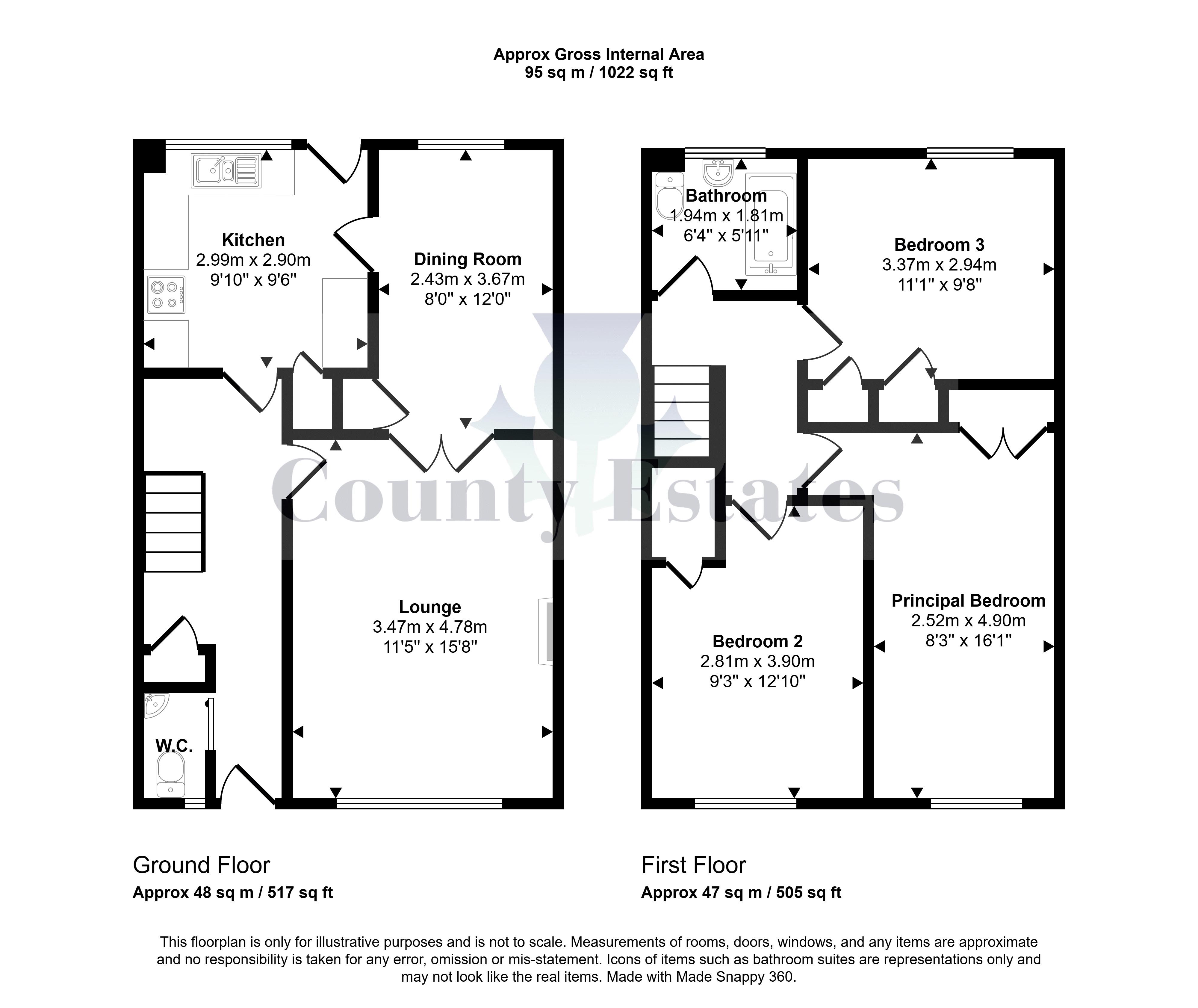 102, Devonway, Clackmannan floorplan