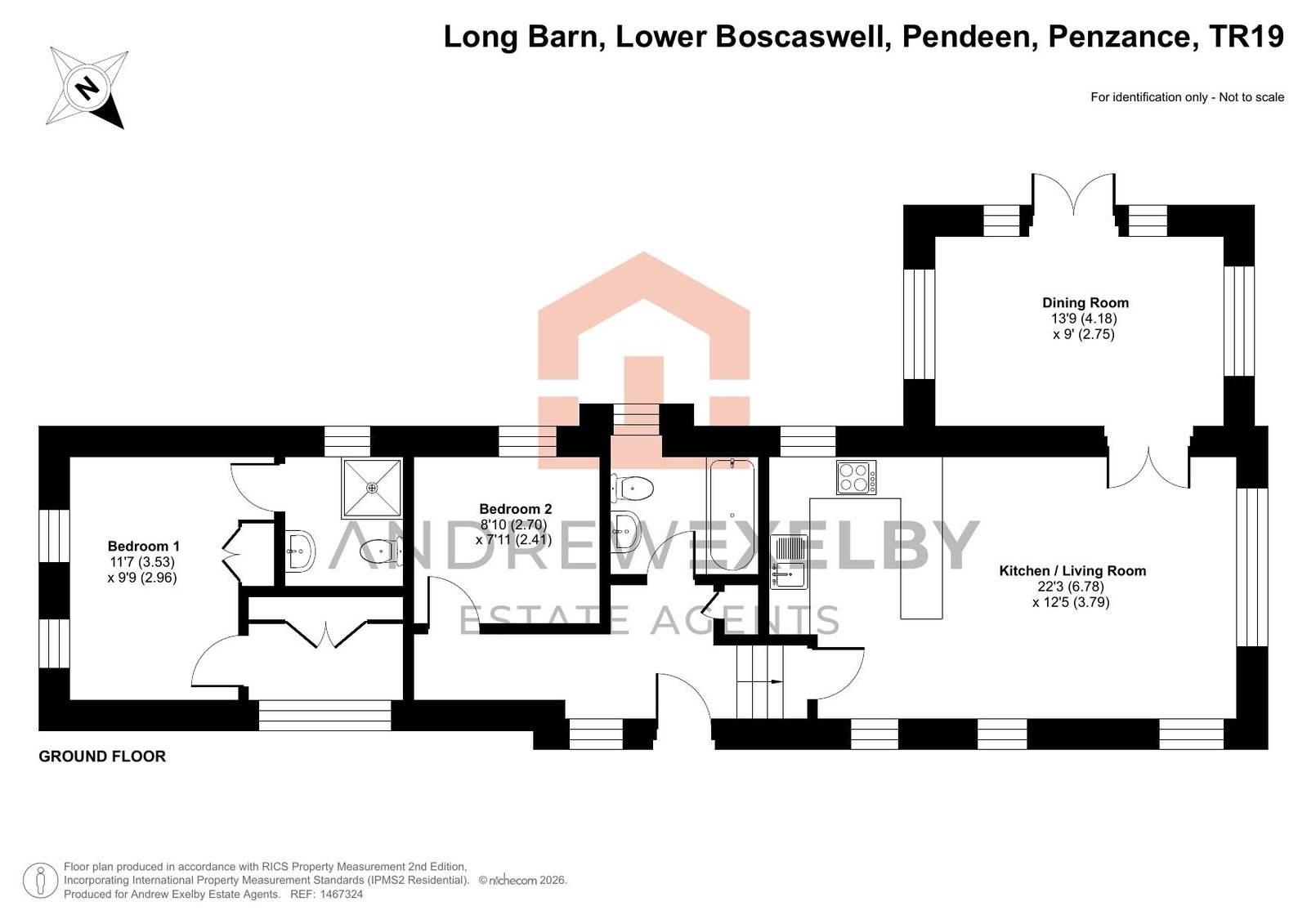 Long Barn, Lower Boscaswell, Pendeen floorplan