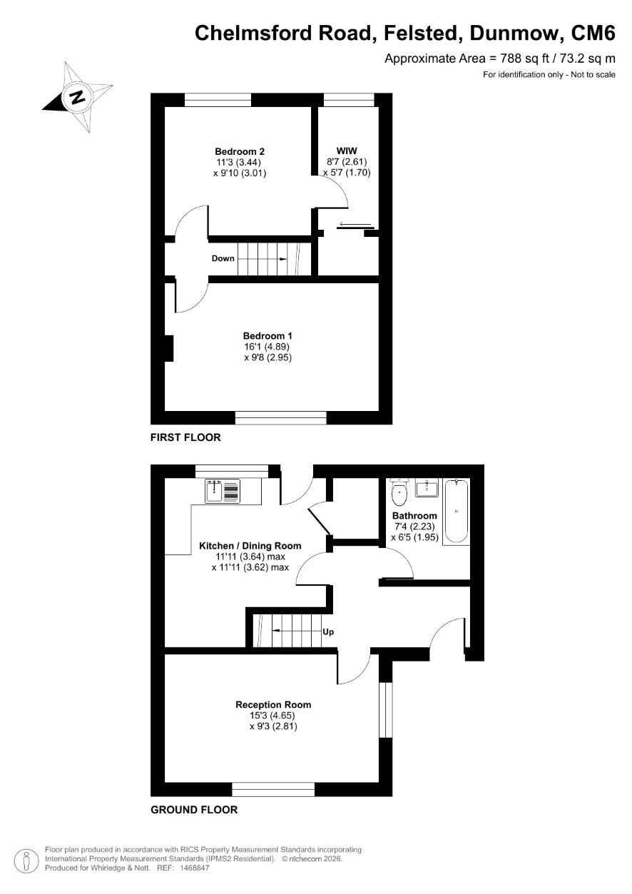 1 Glandfields Cottages, Chelmsford Road, Dunmow floorplan