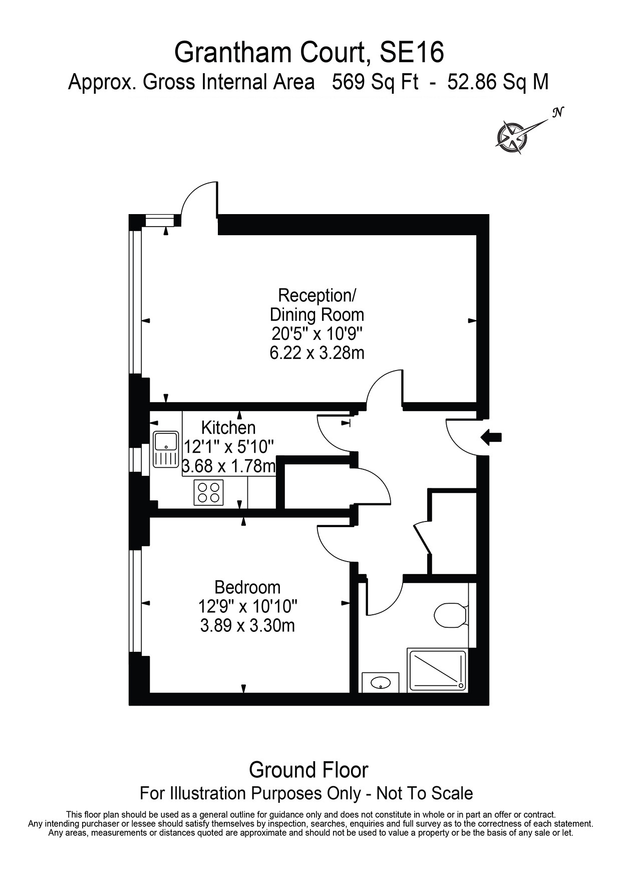 1, Grantham Court, Southwark floorplan