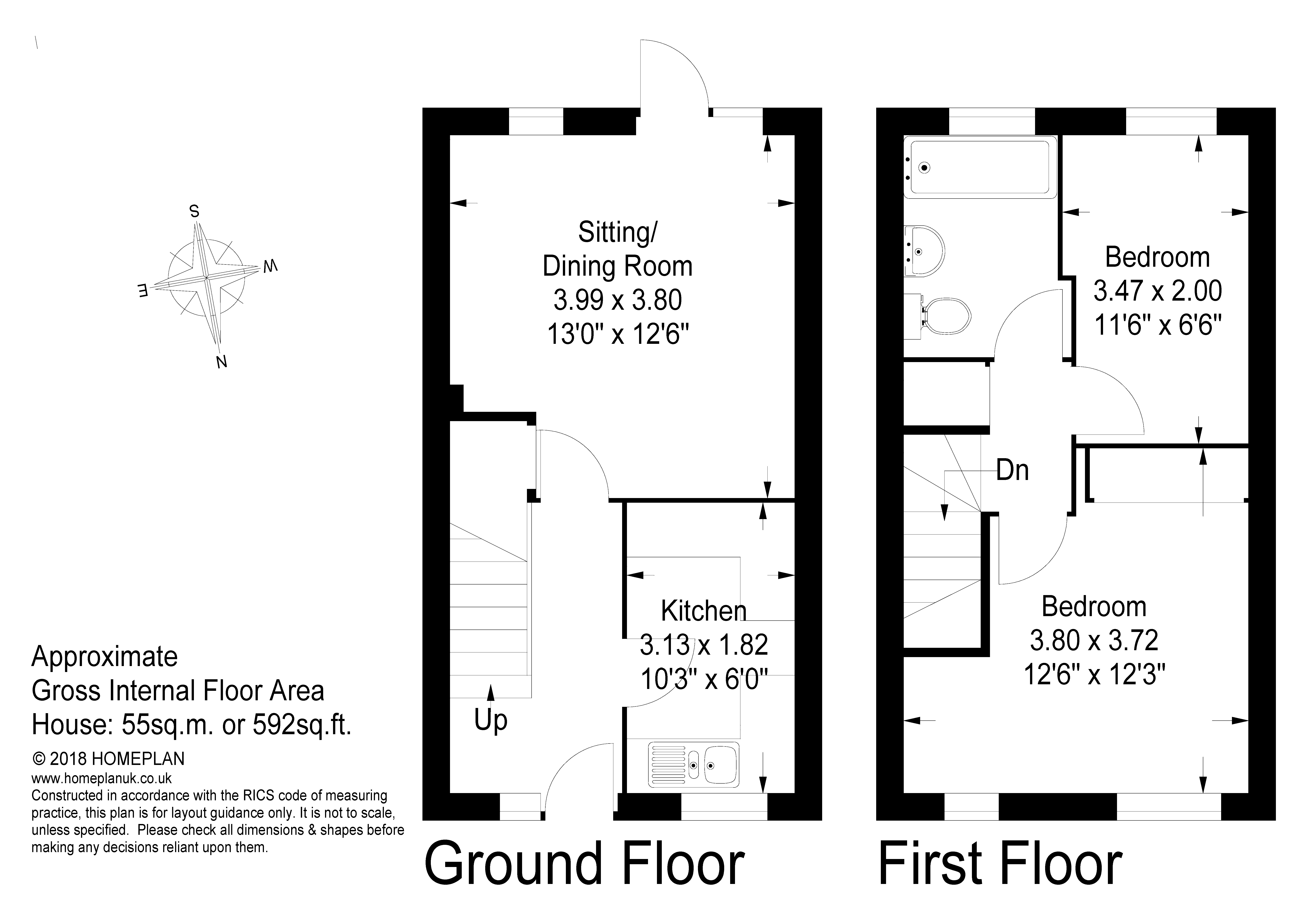 2 Bedrooms Terraced house to rent in Fox Road, Haslemere GU27