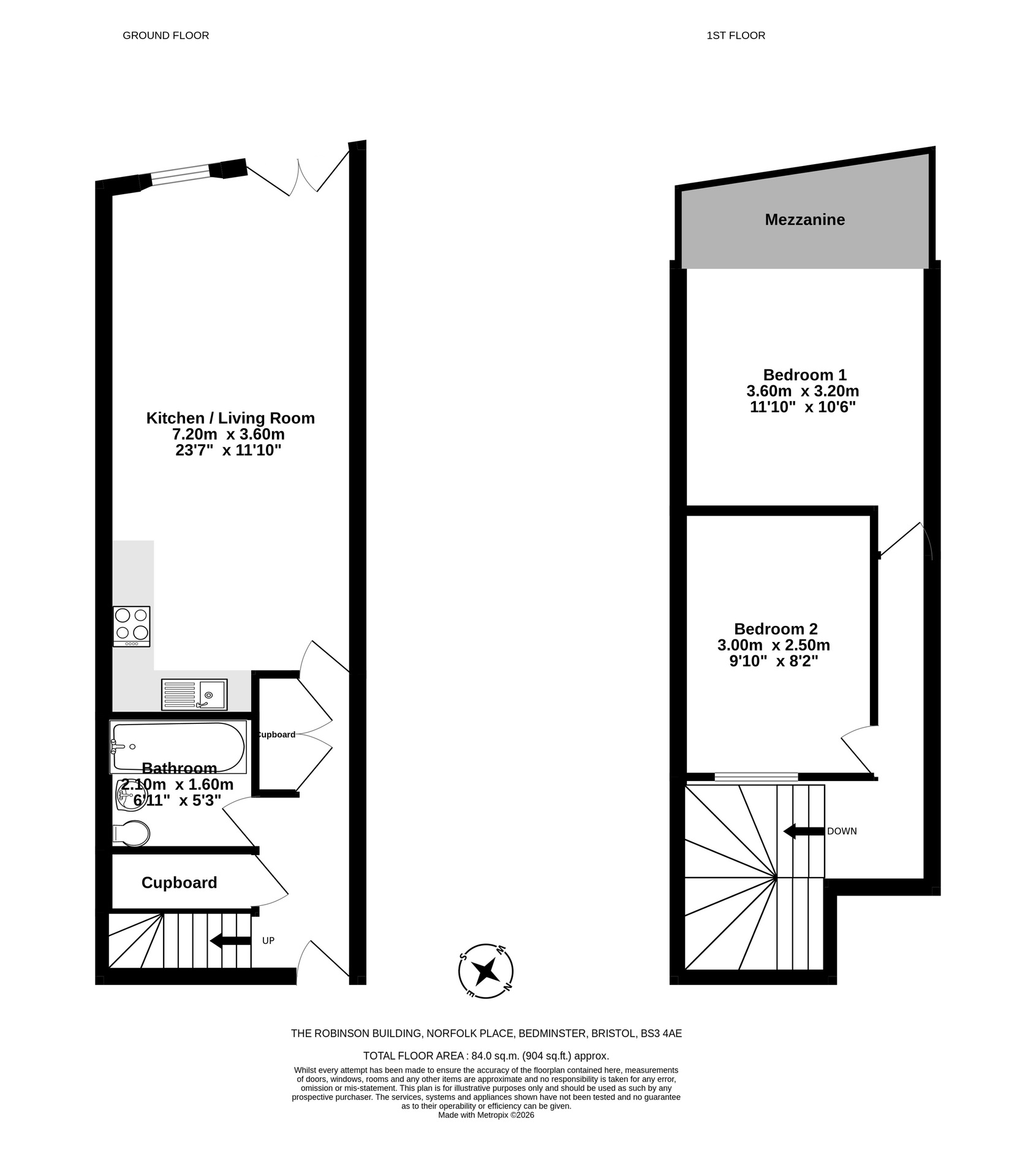 1013 The Robinson Building, Norfolk Place, Bristol floorplan