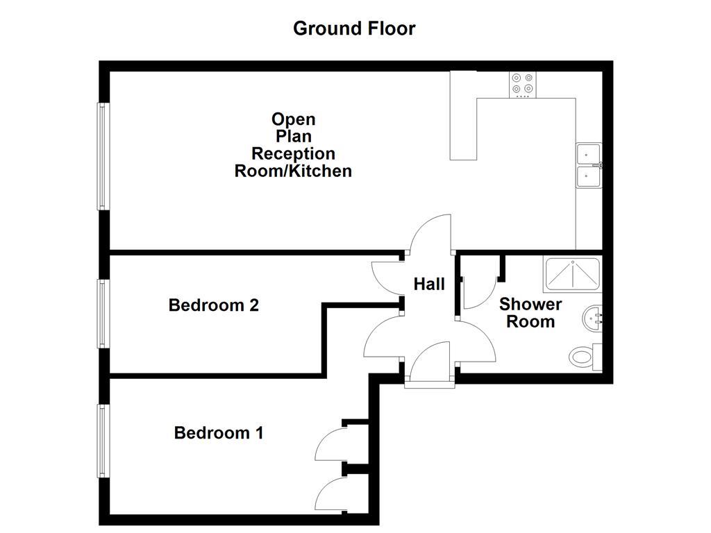 Flat 1, 50 Riverbank Apartments, Tottington Road, Bury floorplan