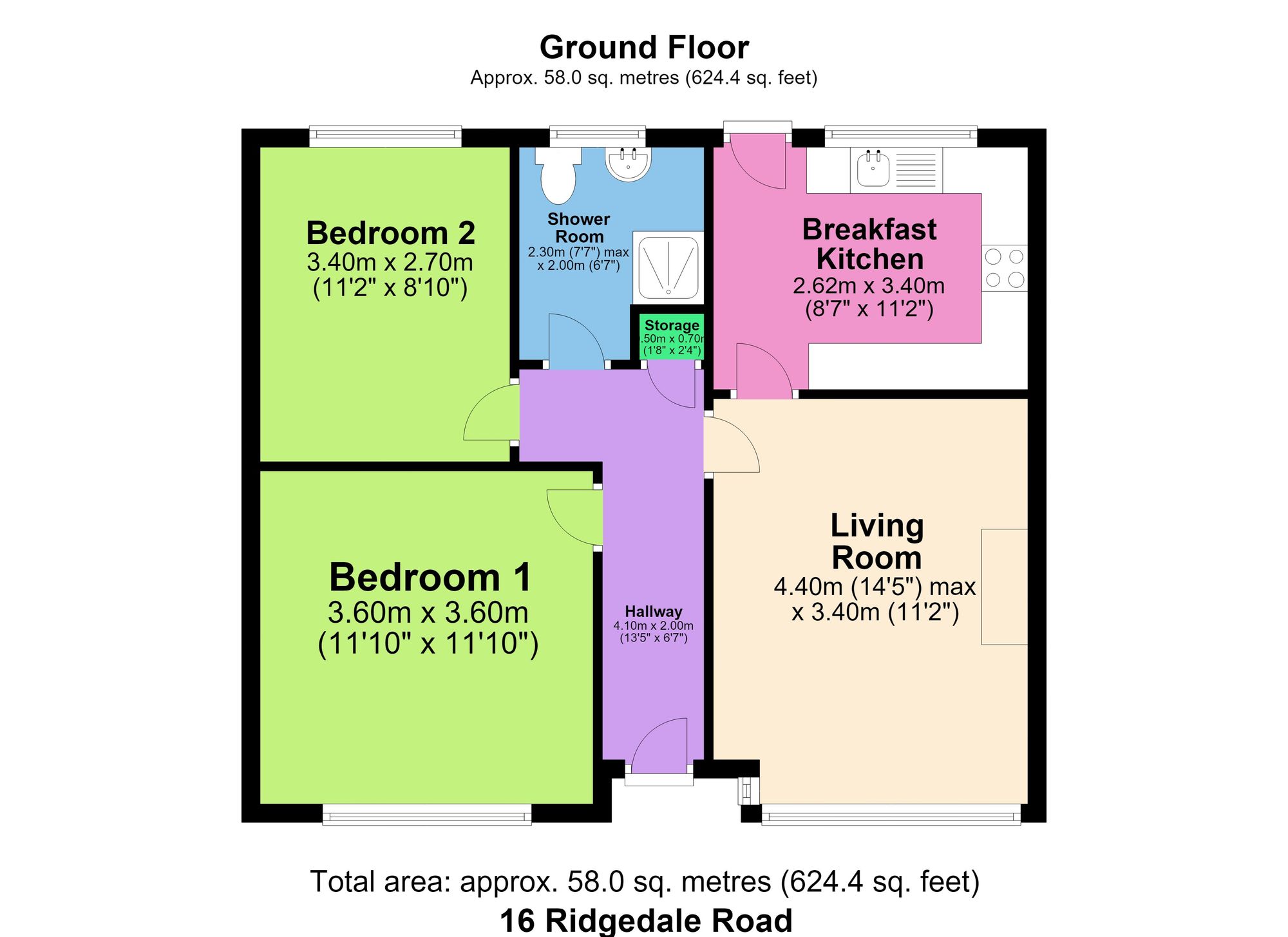 16 Ridgedale Road, Chesterfield floorplan