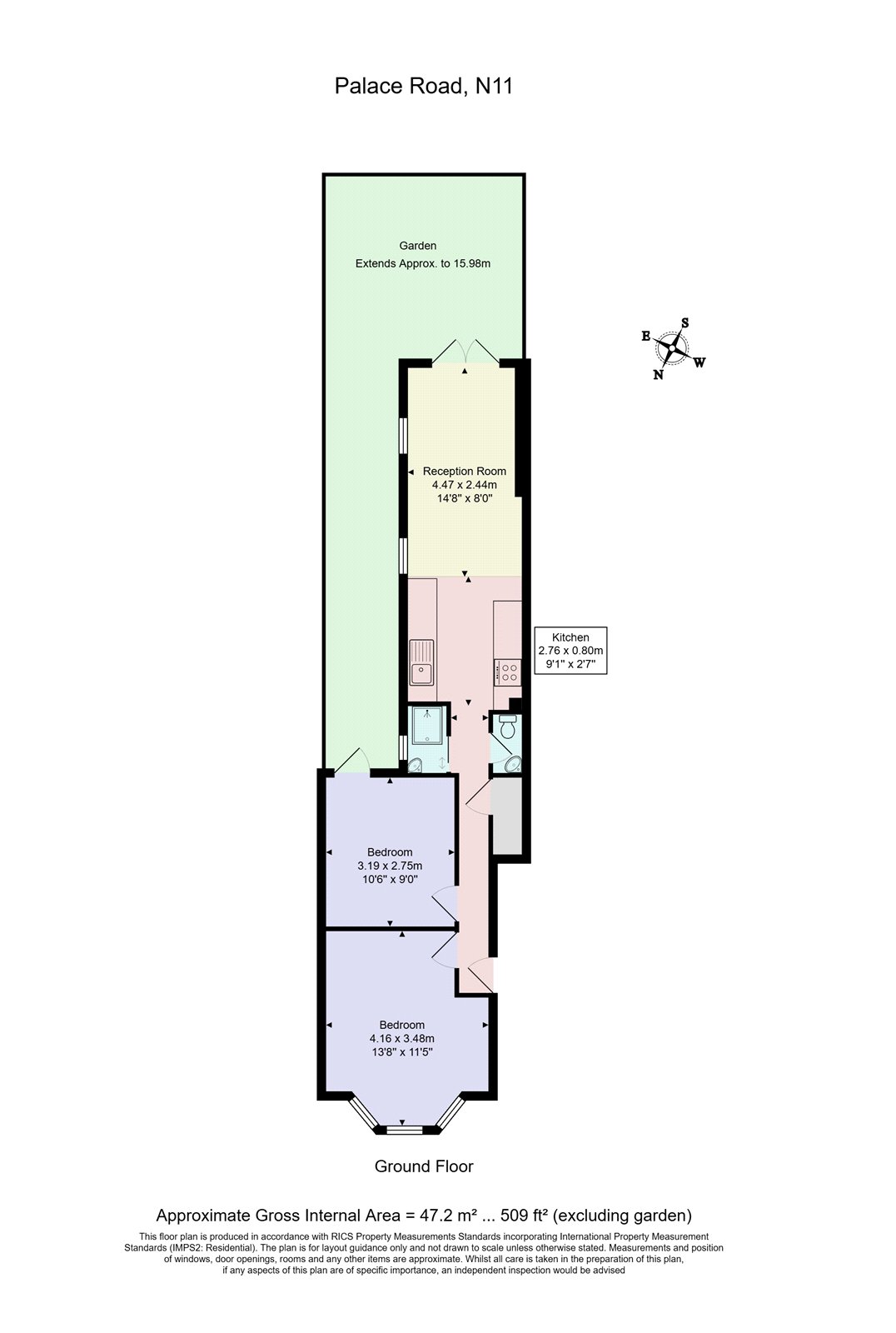 Palace Road, London floorplan