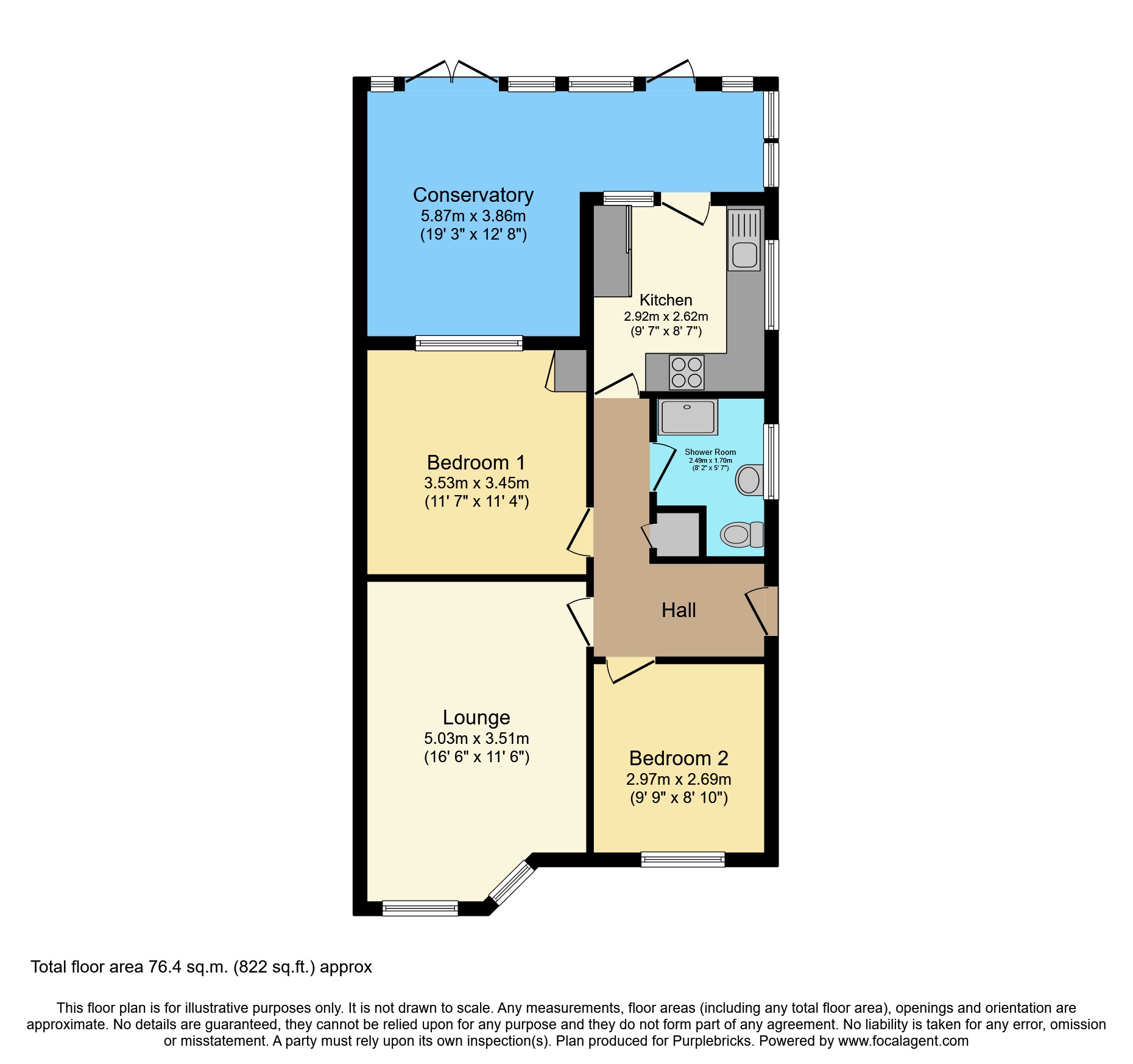 63, Milton Avenue, Rustington floorplan