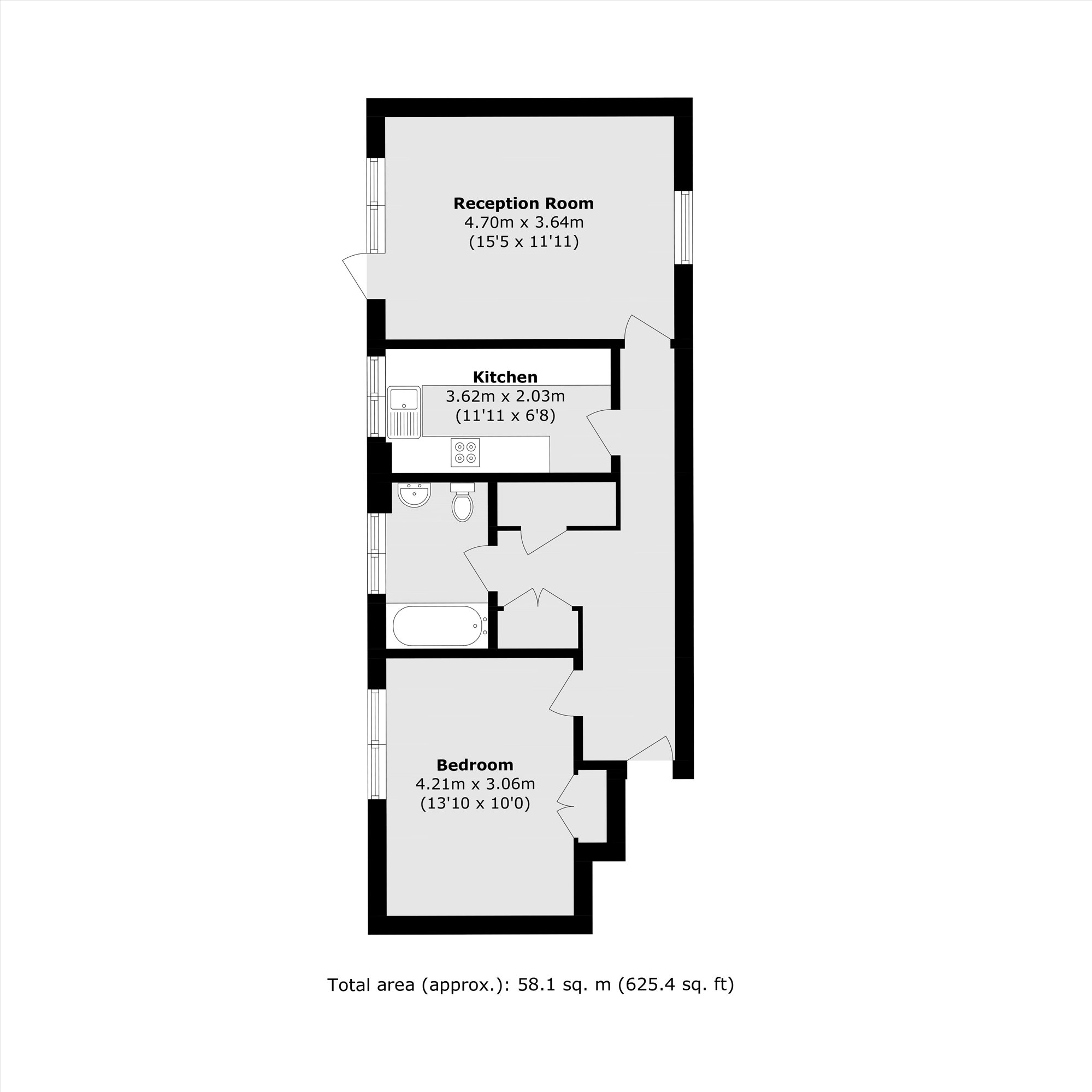 Flat 30, Grosvenor Court, 161, Fairfax Road, Teddington floorplan