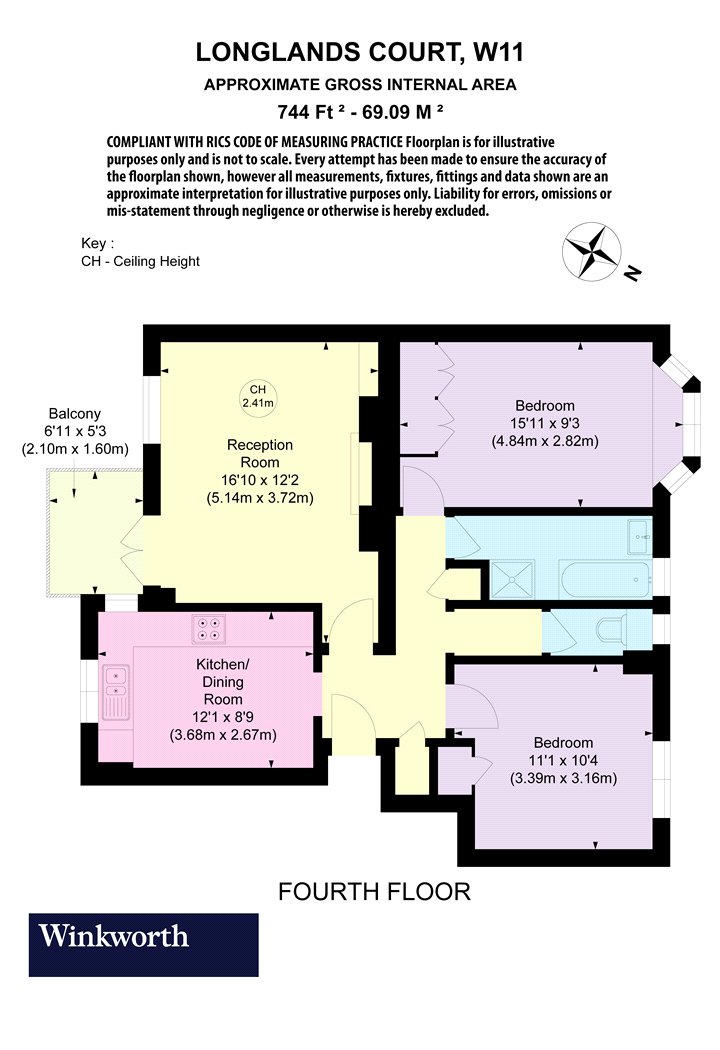 33, Longlands Court, London floorplan