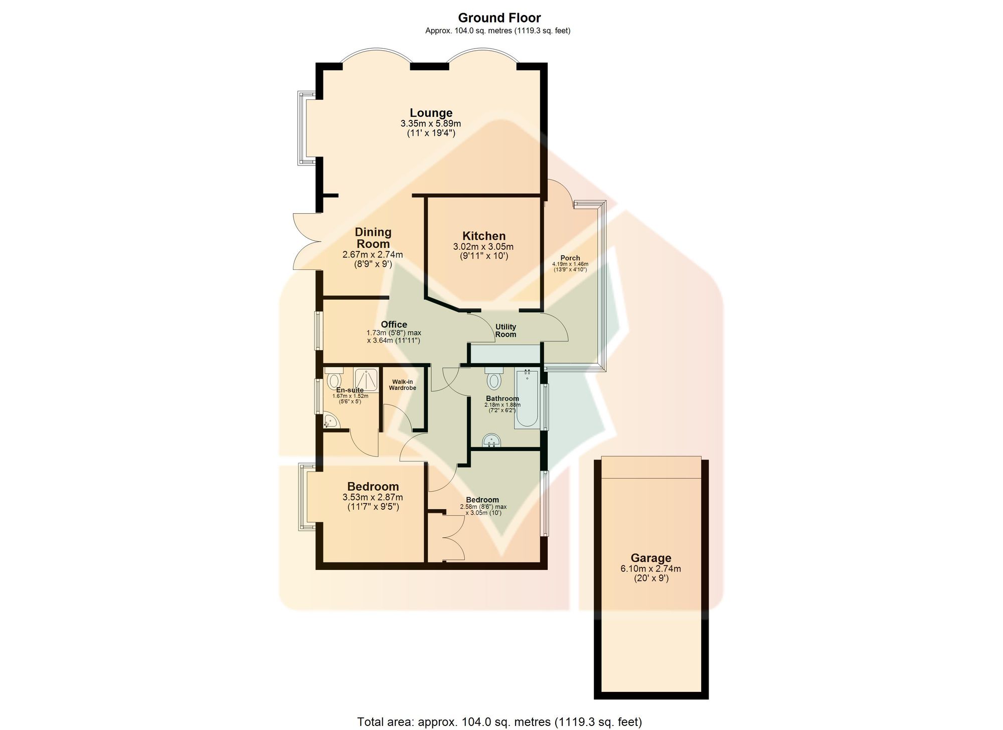 10 Claire's Walk Parklands Mobile Homes, Scunthorpe floorplan