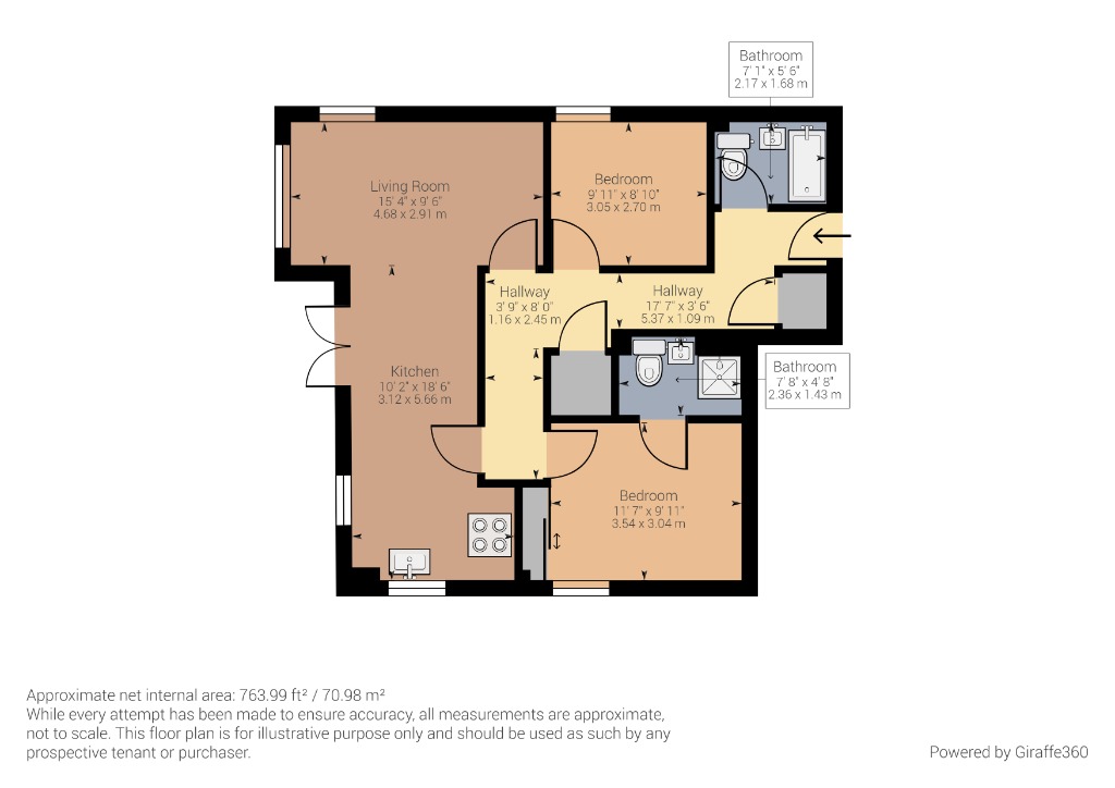 4 flat 8, Meggetland View, Edinburgh floorplan