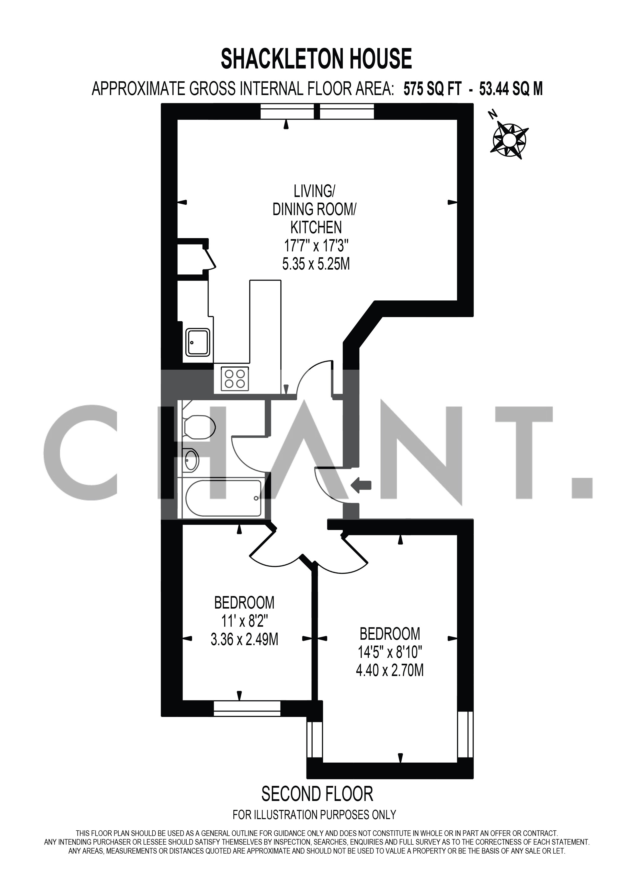 Flat 2,, Shackleton House, Camden floorplan