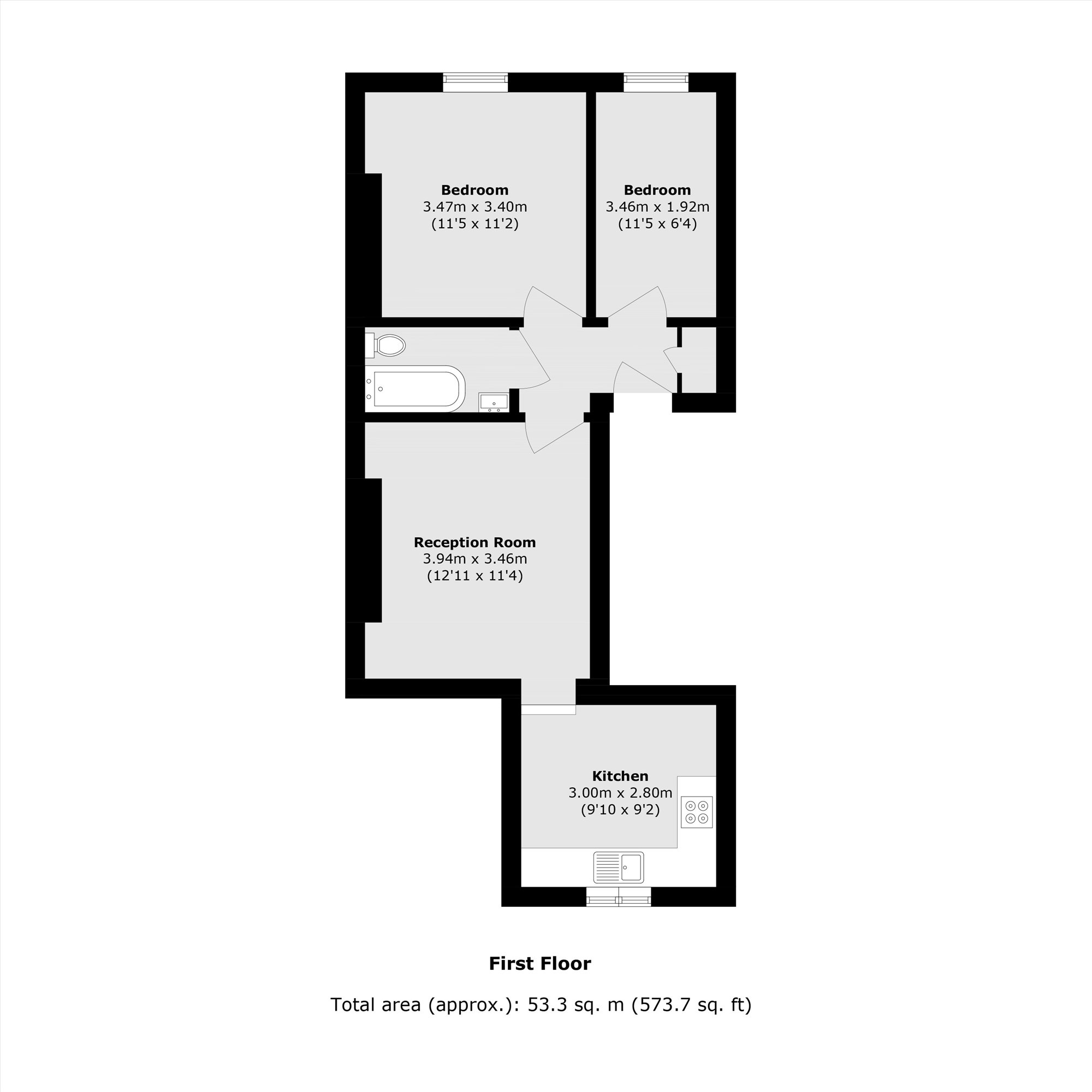 Flat 3, 89, Chippenham Road, Maida Vale floorplan