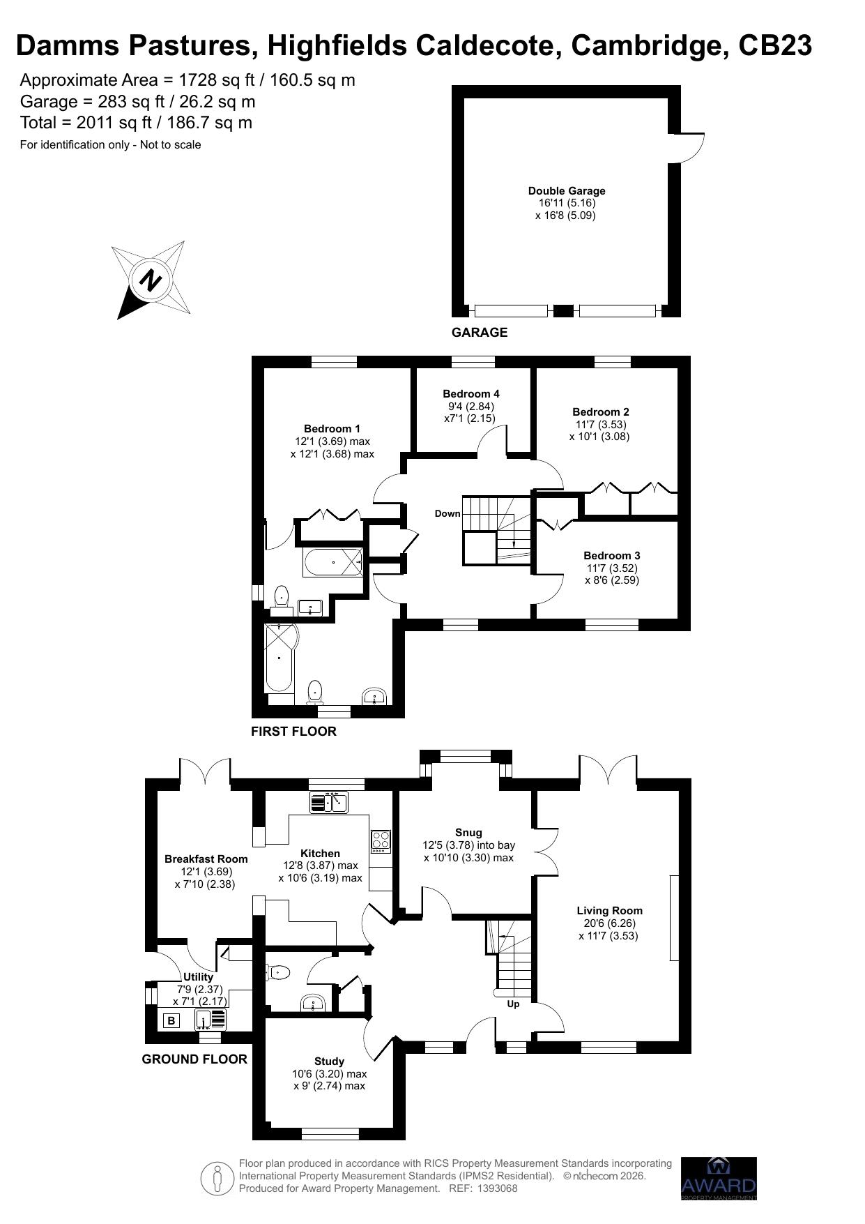3, Damms Pastures, Highfields Caldecote floorplan