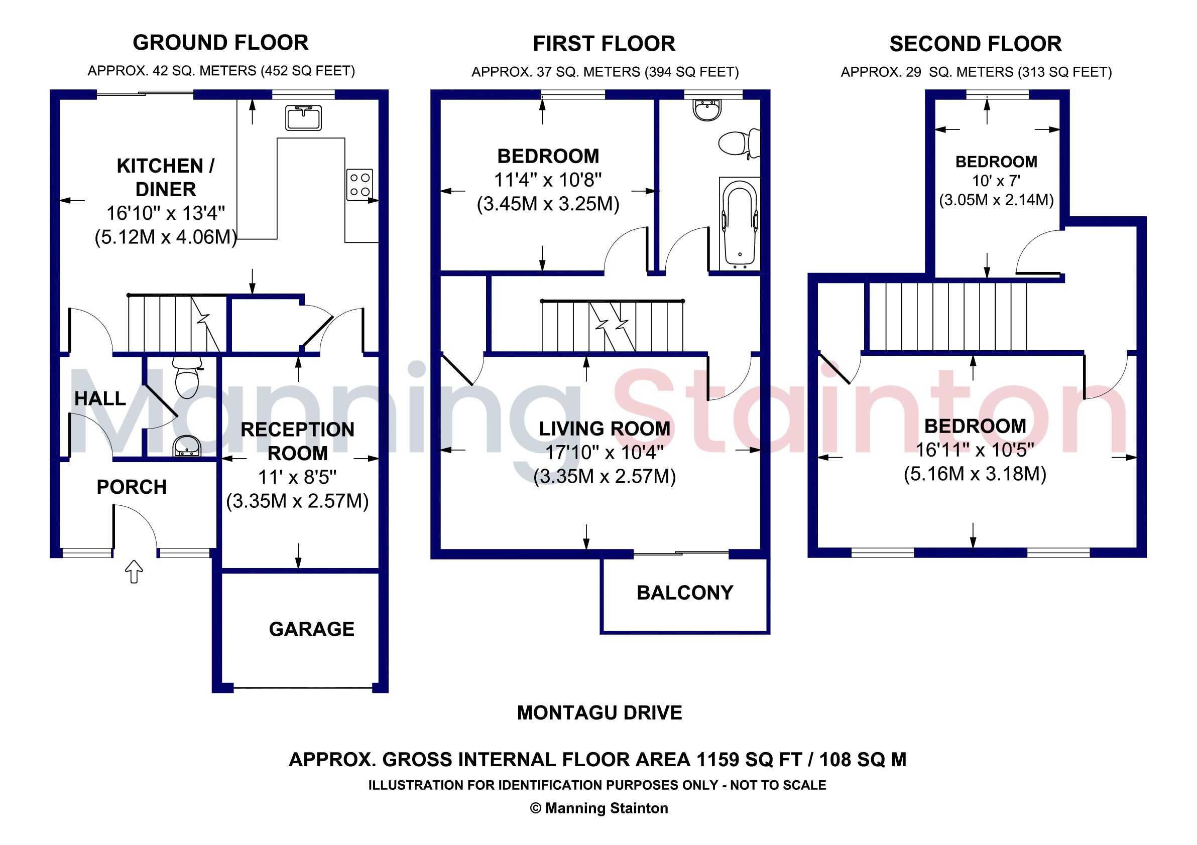 1, Montagu Drive, Leeds floorplan