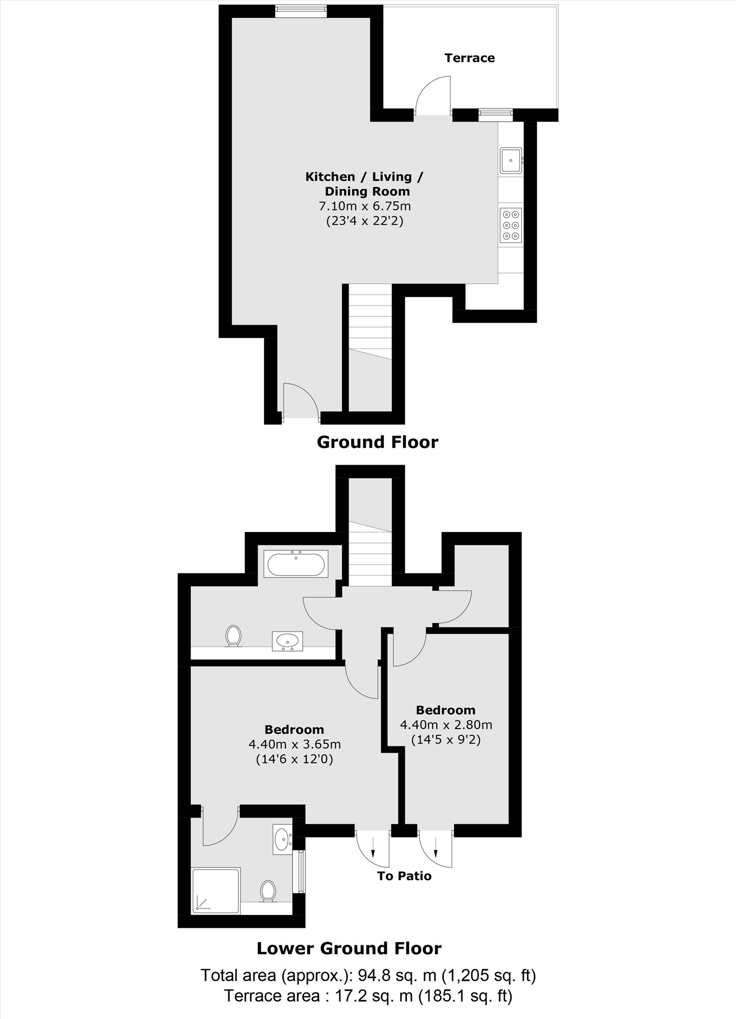 3 Tessa Apartments, 117, East Dulwich Grove, London floorplan