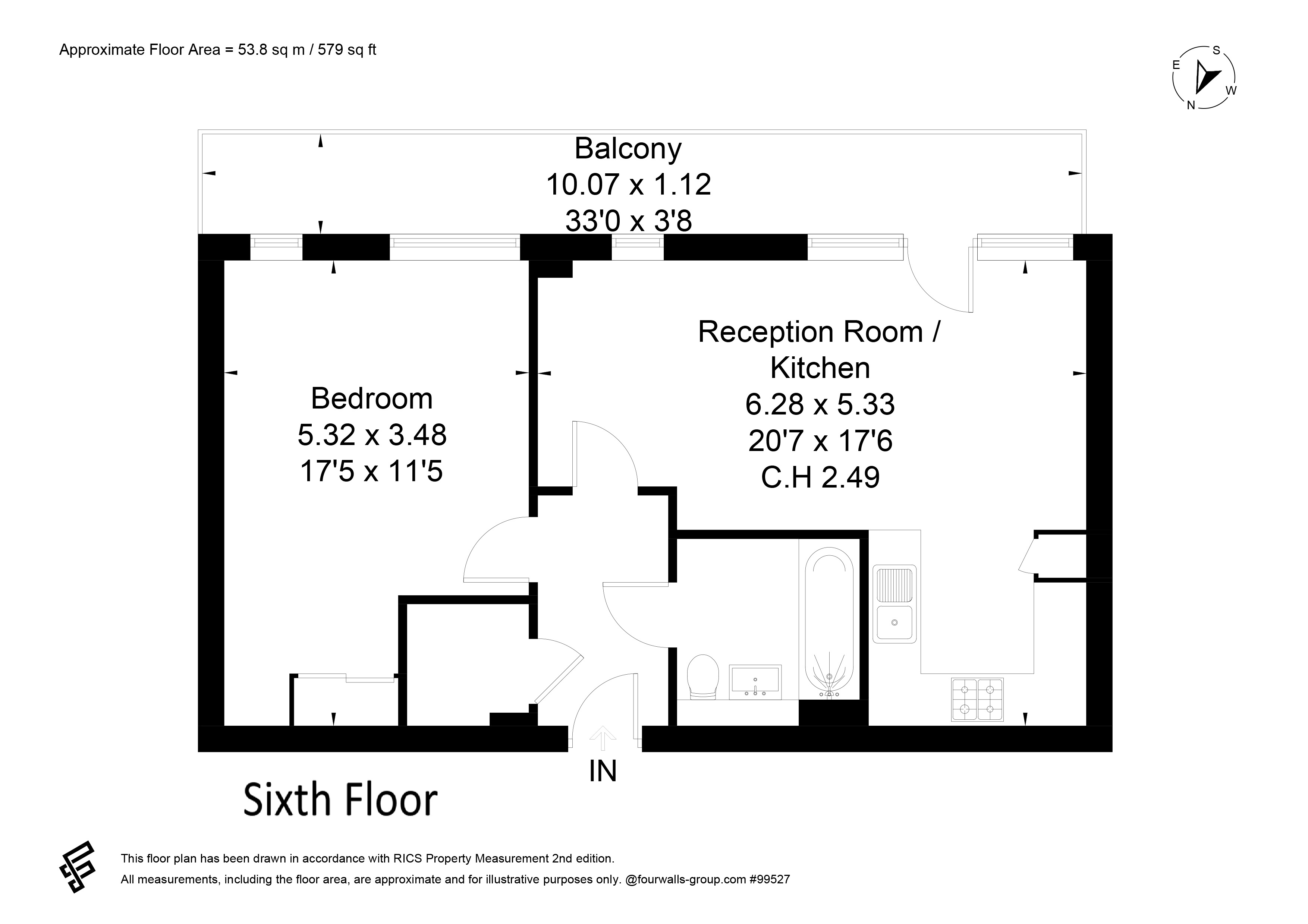 63, 1 Anderson Square, Bow floorplan