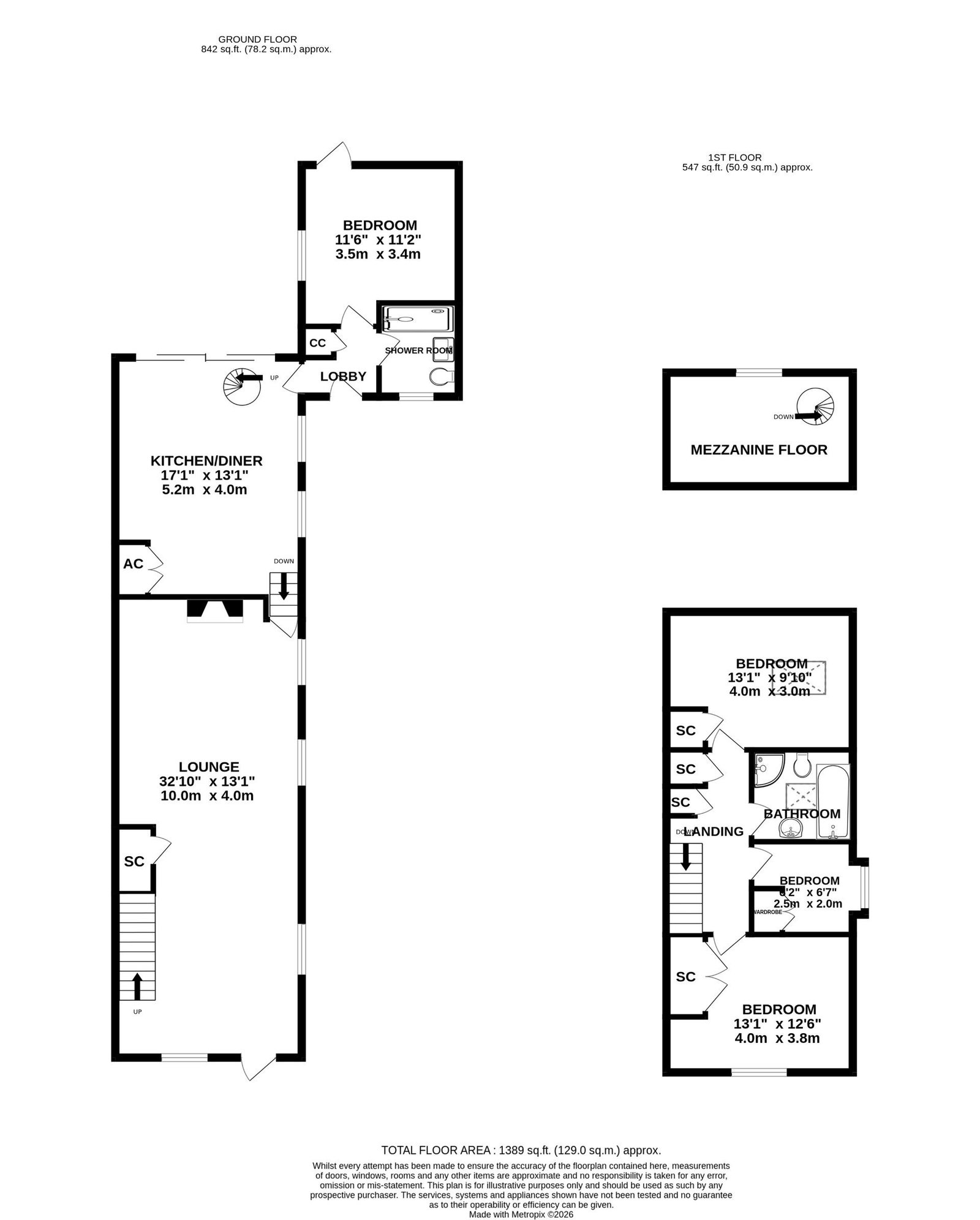 12, Mill Street, Sandy floorplan