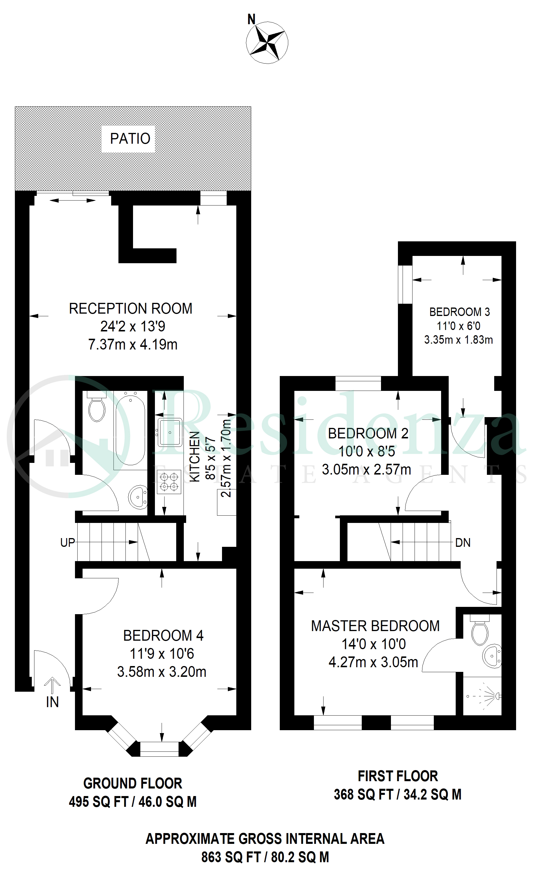 4 Bedrooms Terraced house to rent in Hereward Road, Tooting SW17