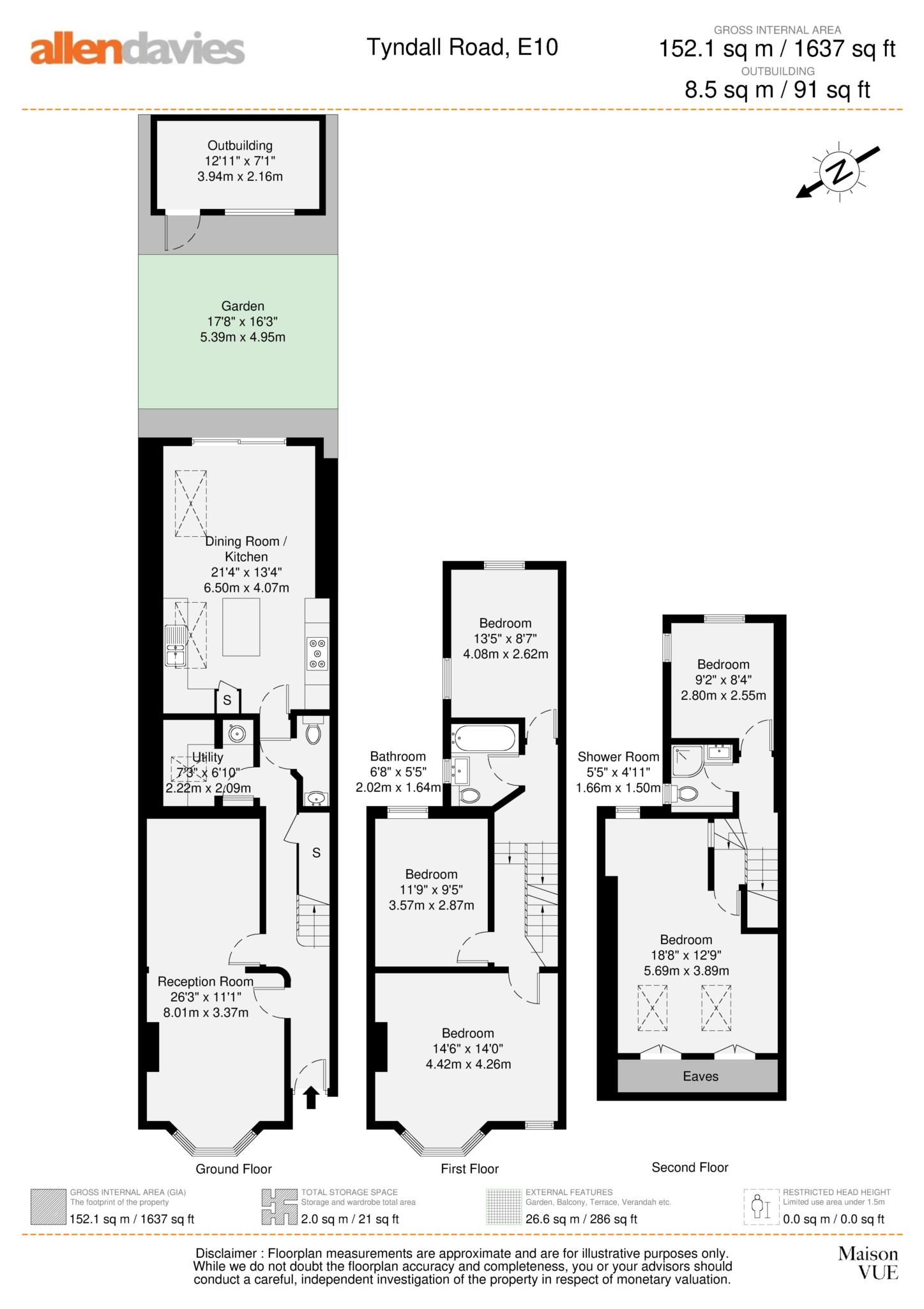 13, Tyndall Road, London floorplan