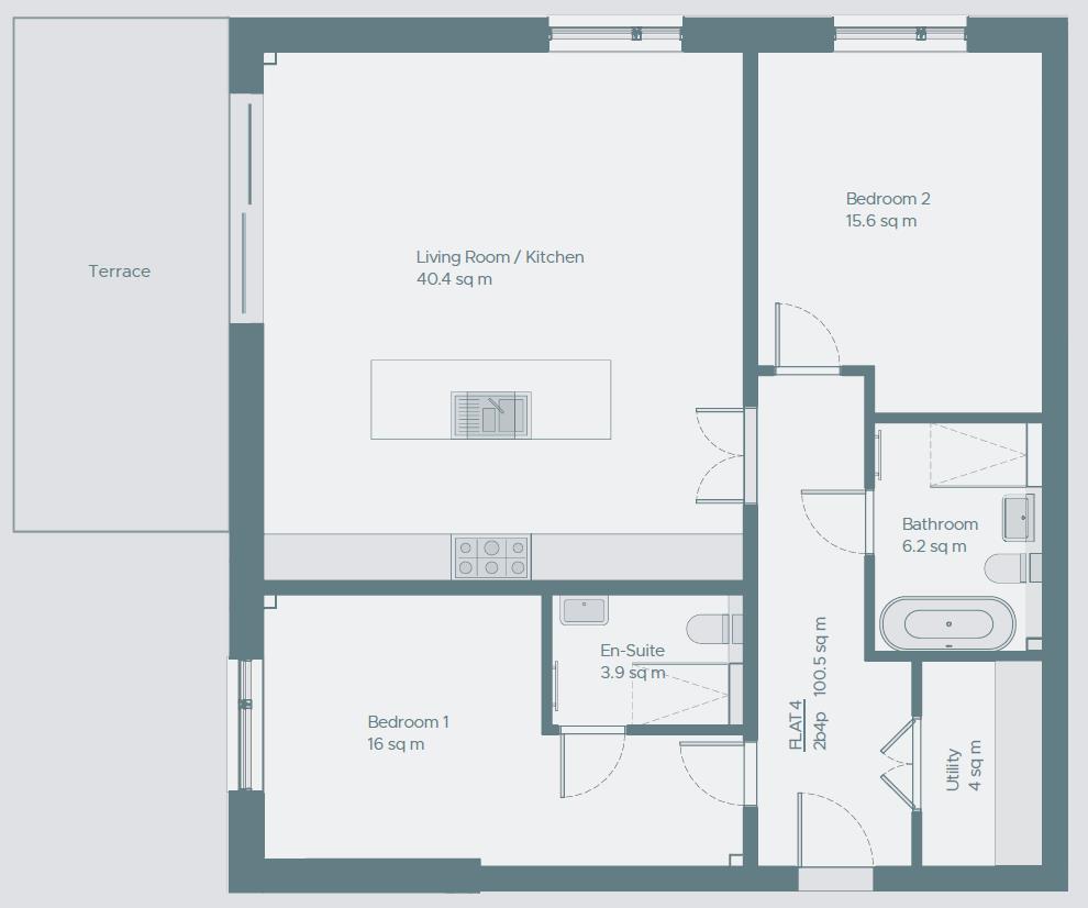 Apartment 4, Larchwood Lodge, 59 New Road, Digswell floorplan