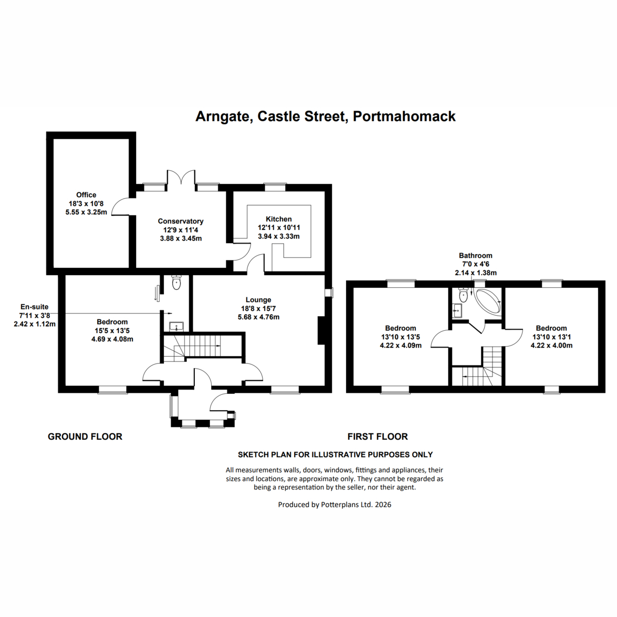 Arngate, Castle Street, Tain floorplan