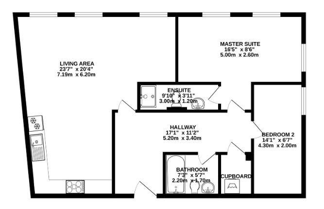 Flat 6 Ropemaker Court, 11 Lower Park Row, Bristol floorplan