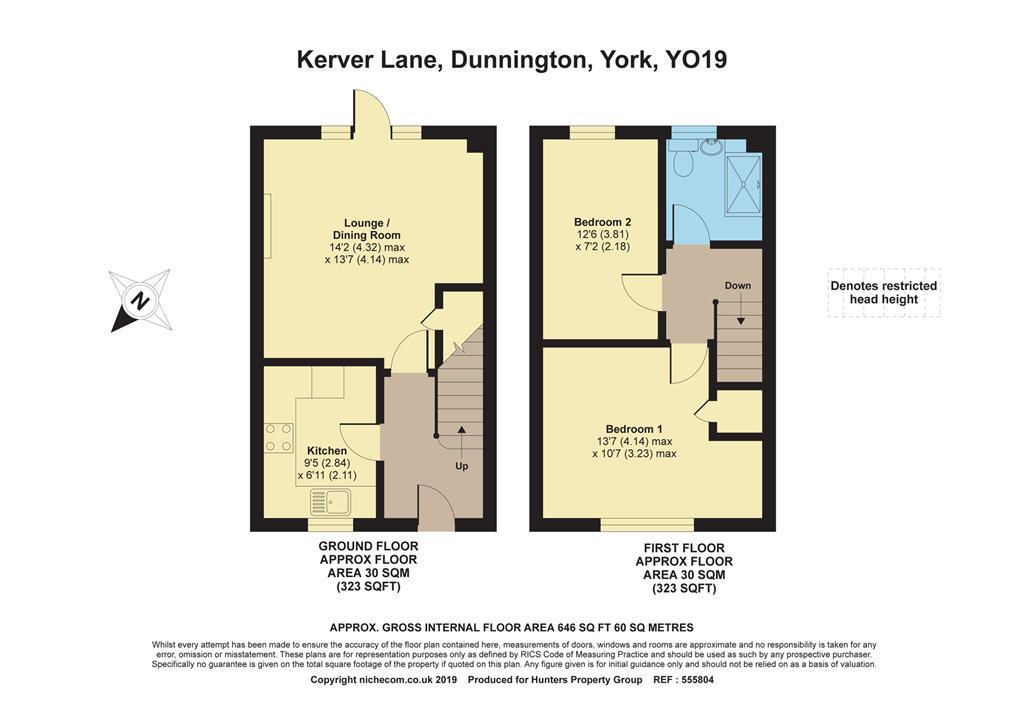 2 bed terraced house for sale in Kerver Lane, Dunnington, York YO19