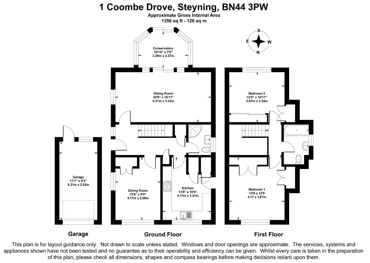 1, Coombe Drove, Steyning floorplan