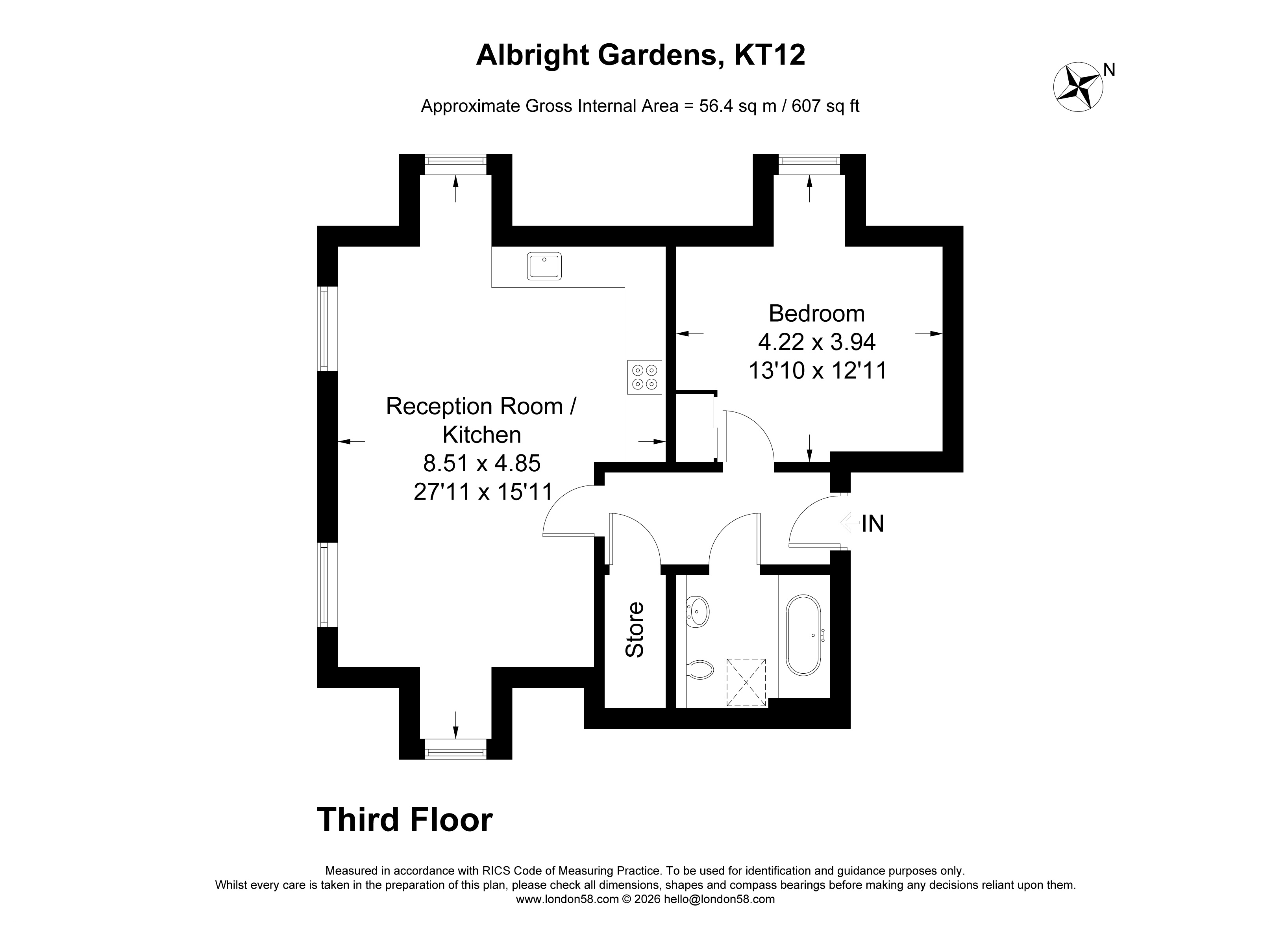 Flat 9, 8, Albright Gardens, Surrey floorplan