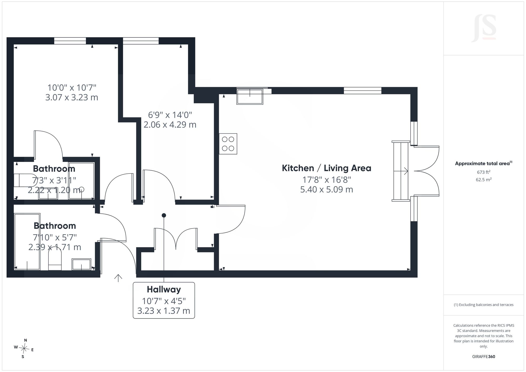 Flat 16, 1 Lennox Road, Worthing floorplan