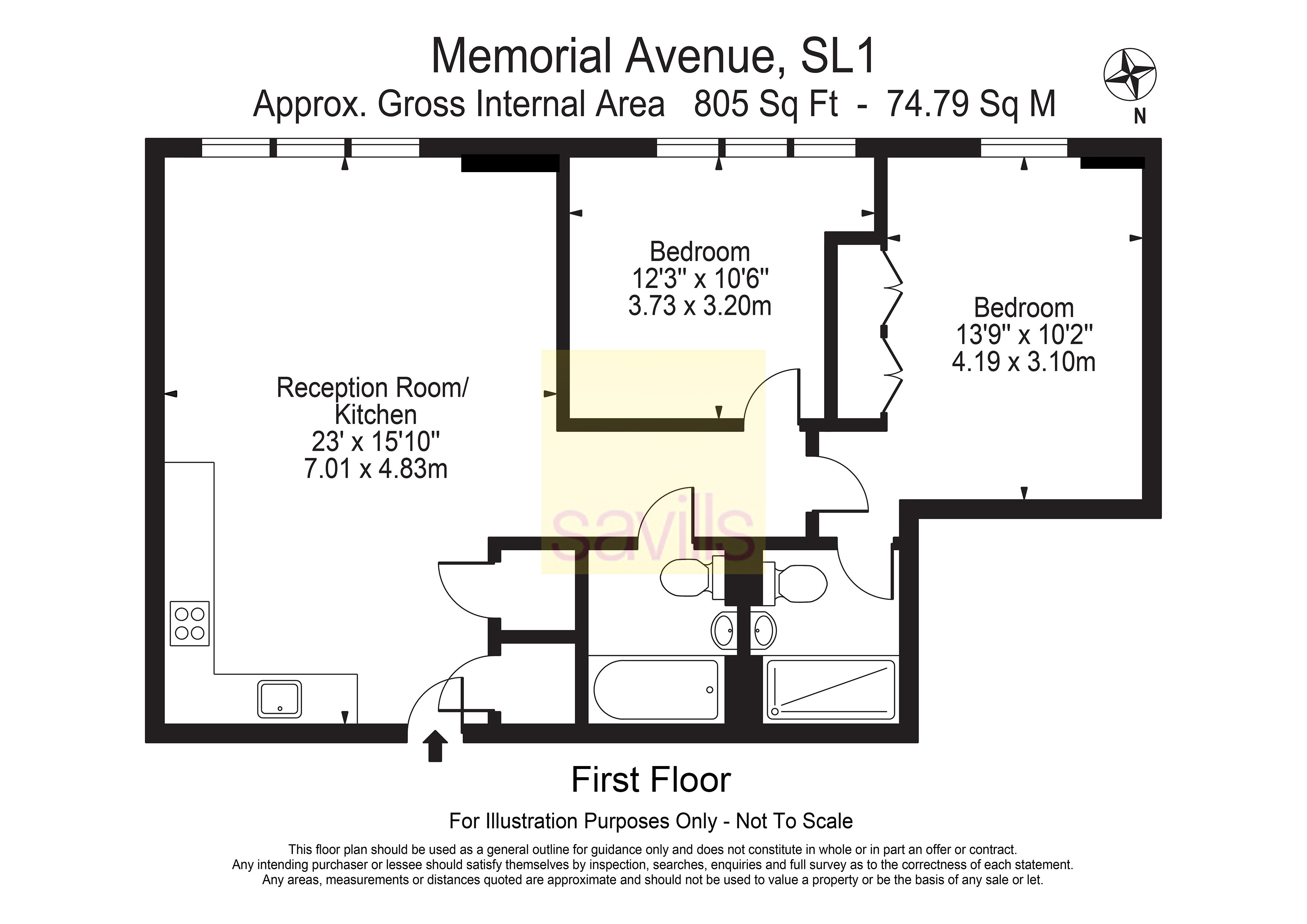 Flat 70,, The Factory, Slough floorplan