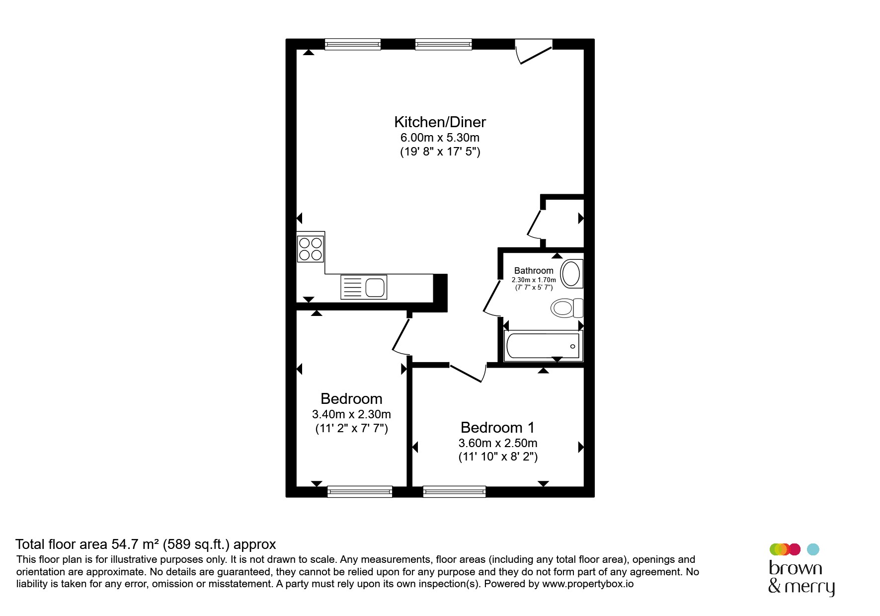 Flat 36, Hartopp House, Oxford Road, Aylesbury floorplan