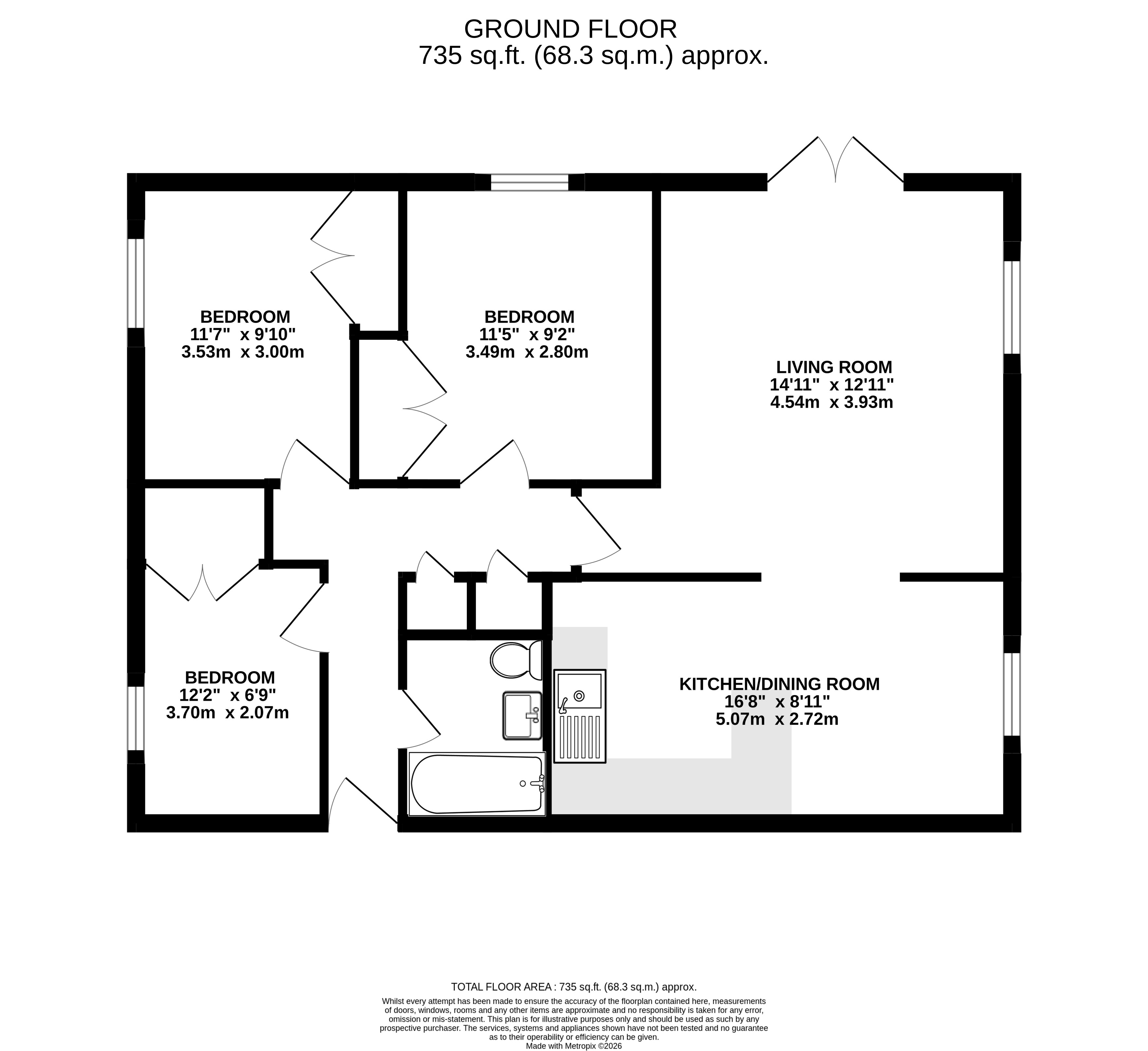 Flat 1 Greenhills,, Greenhill Road, Surrey floorplan