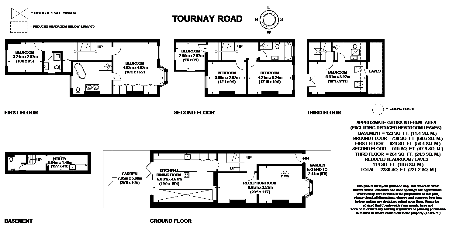 6 Bedrooms Terraced house to rent in Tournay Road, Fulham, London SW6