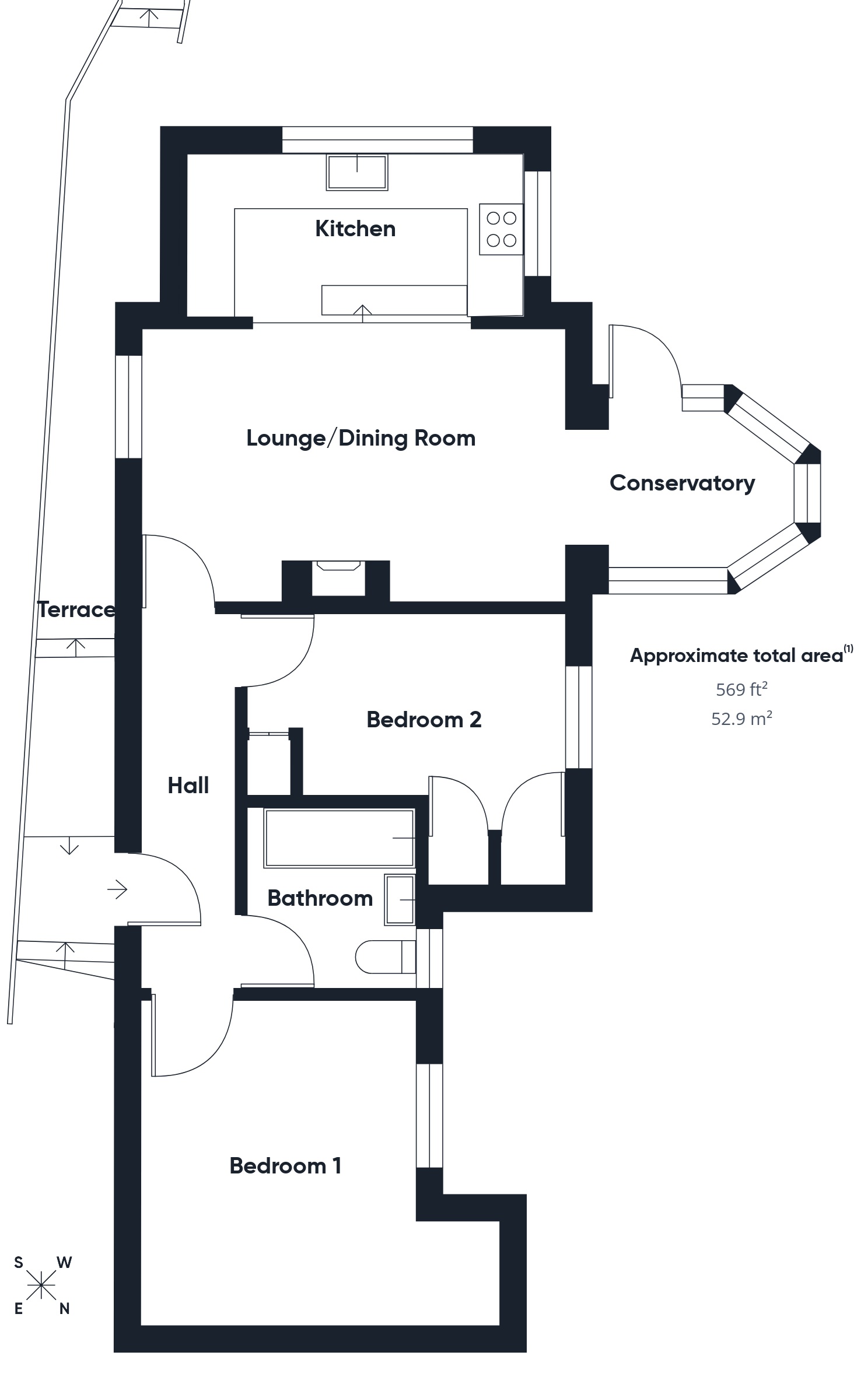Flat 3, 7, Breakwater Road, Bude floorplan