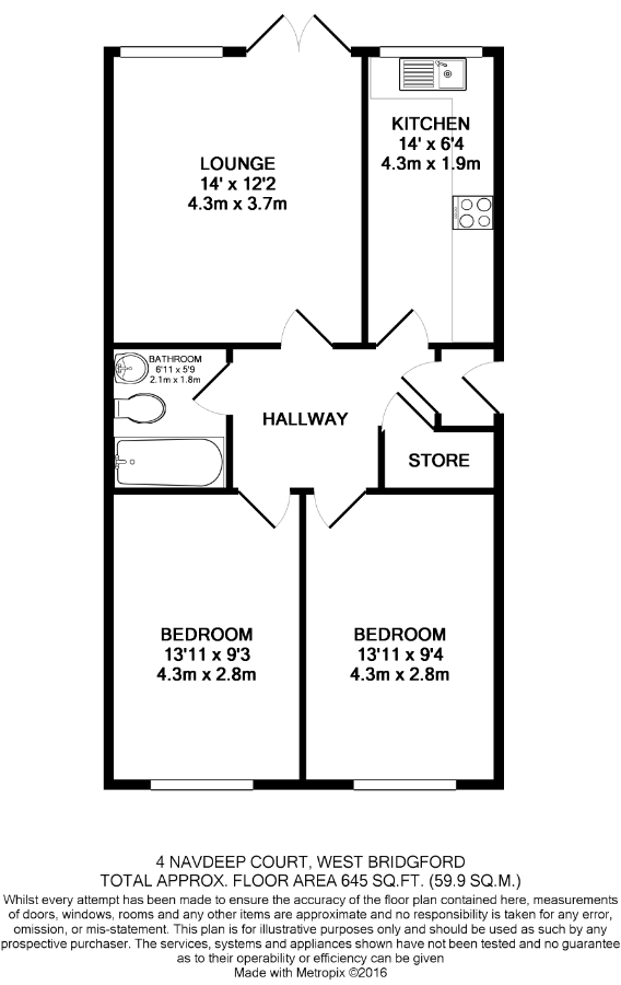 2 Bedrooms Flat to rent in Navdeep Court, West Bridgford, Nottingham NG2