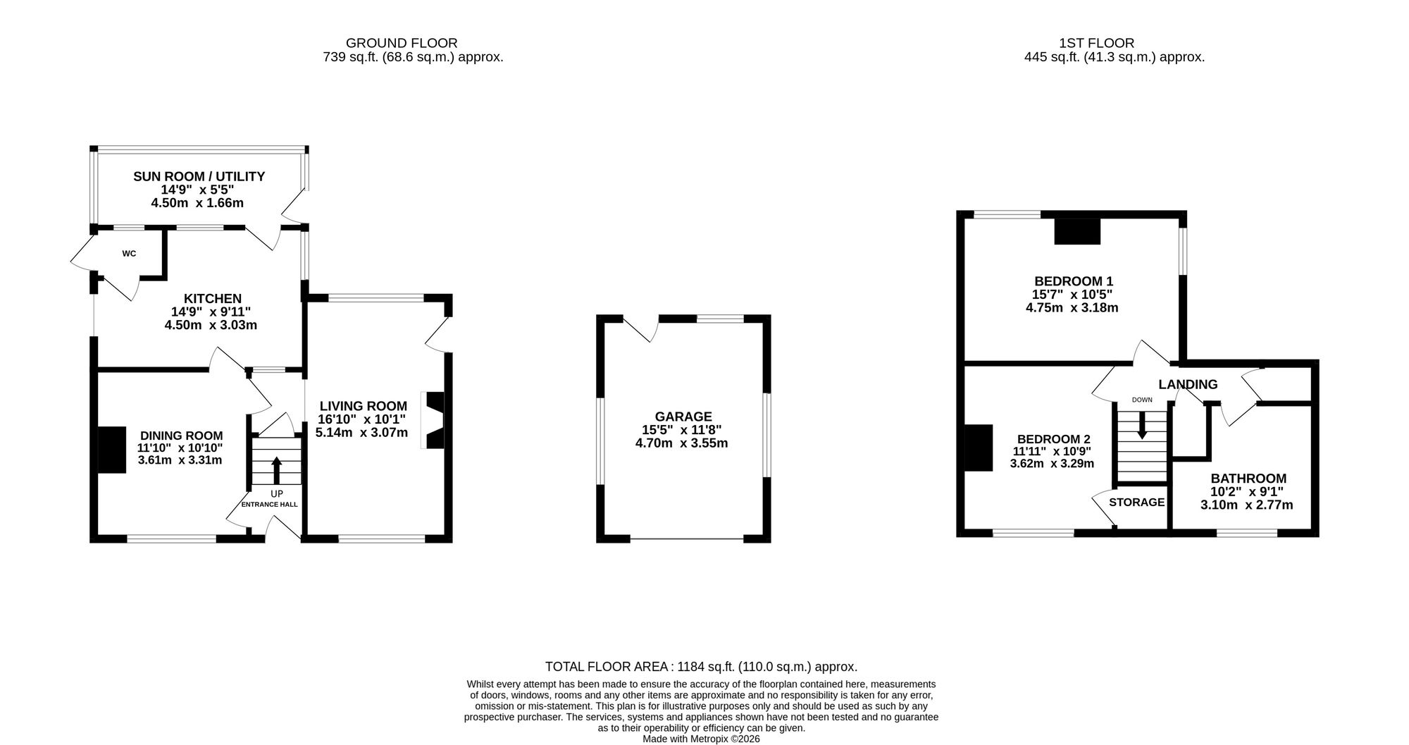 166, Chapel Lane, Hookgate, TF9 floorplan