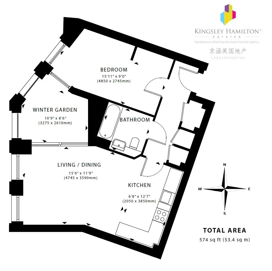 2 Bedrooms Flat for sale in Blackfriars Circus, Blackfriars Road, London SE1